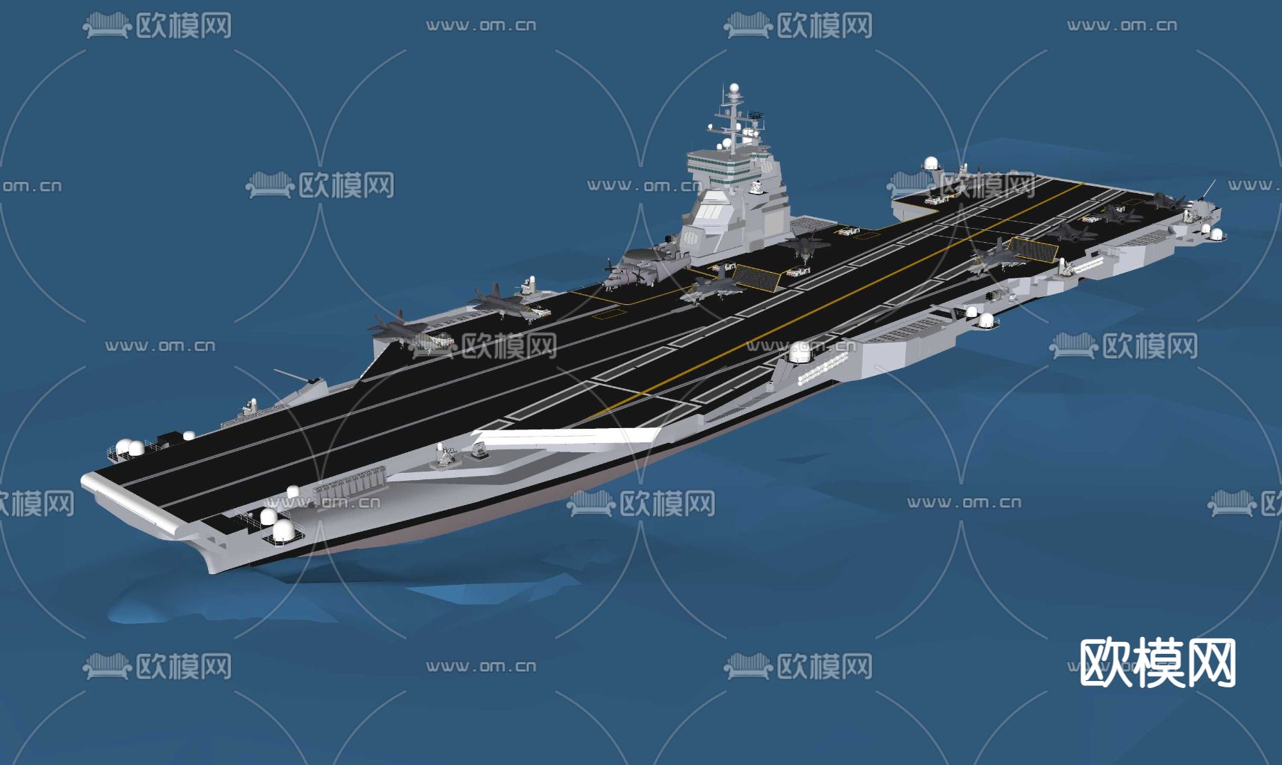 航空母舰su模型下载（渲染图3）