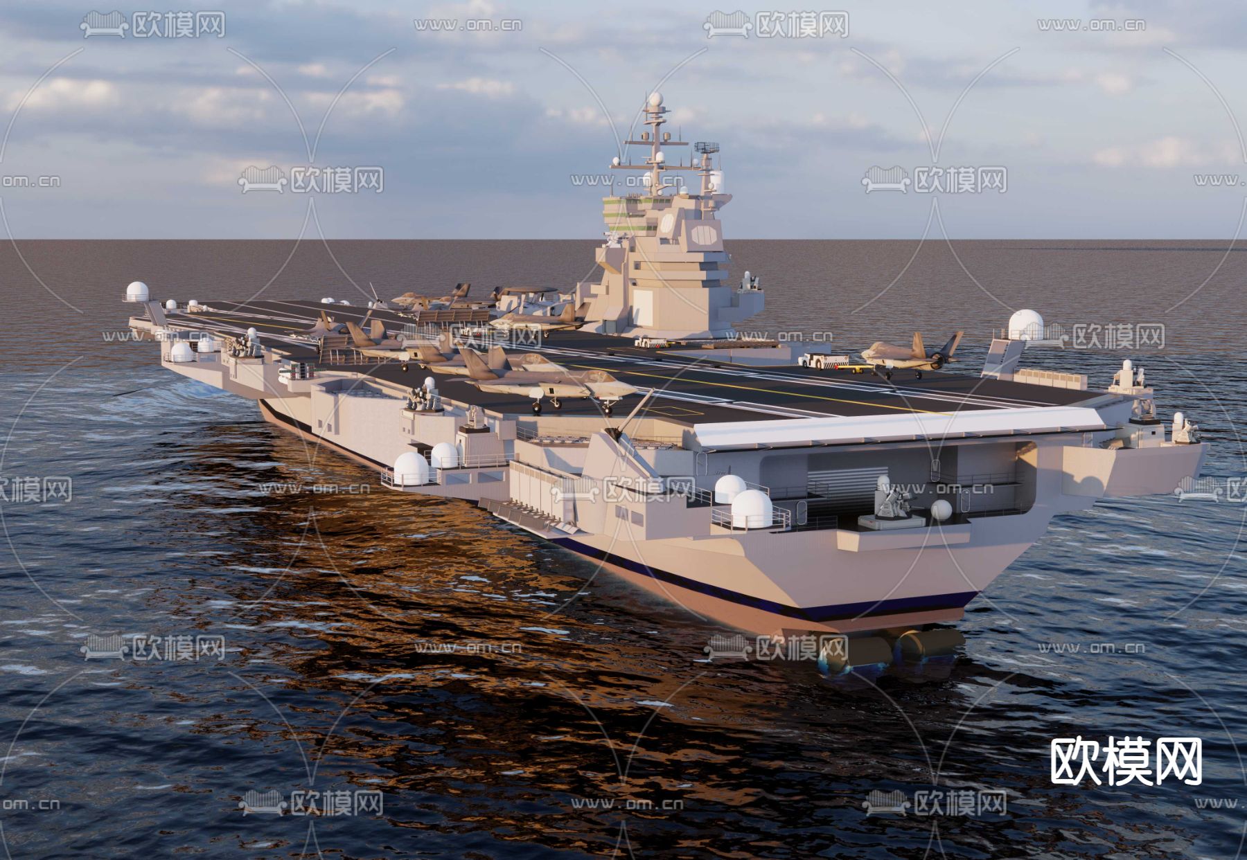 航空母舰su模型下载（渲染图1）