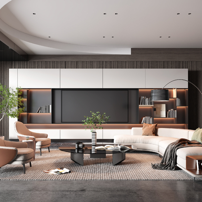  Minotti 客厅su模型 