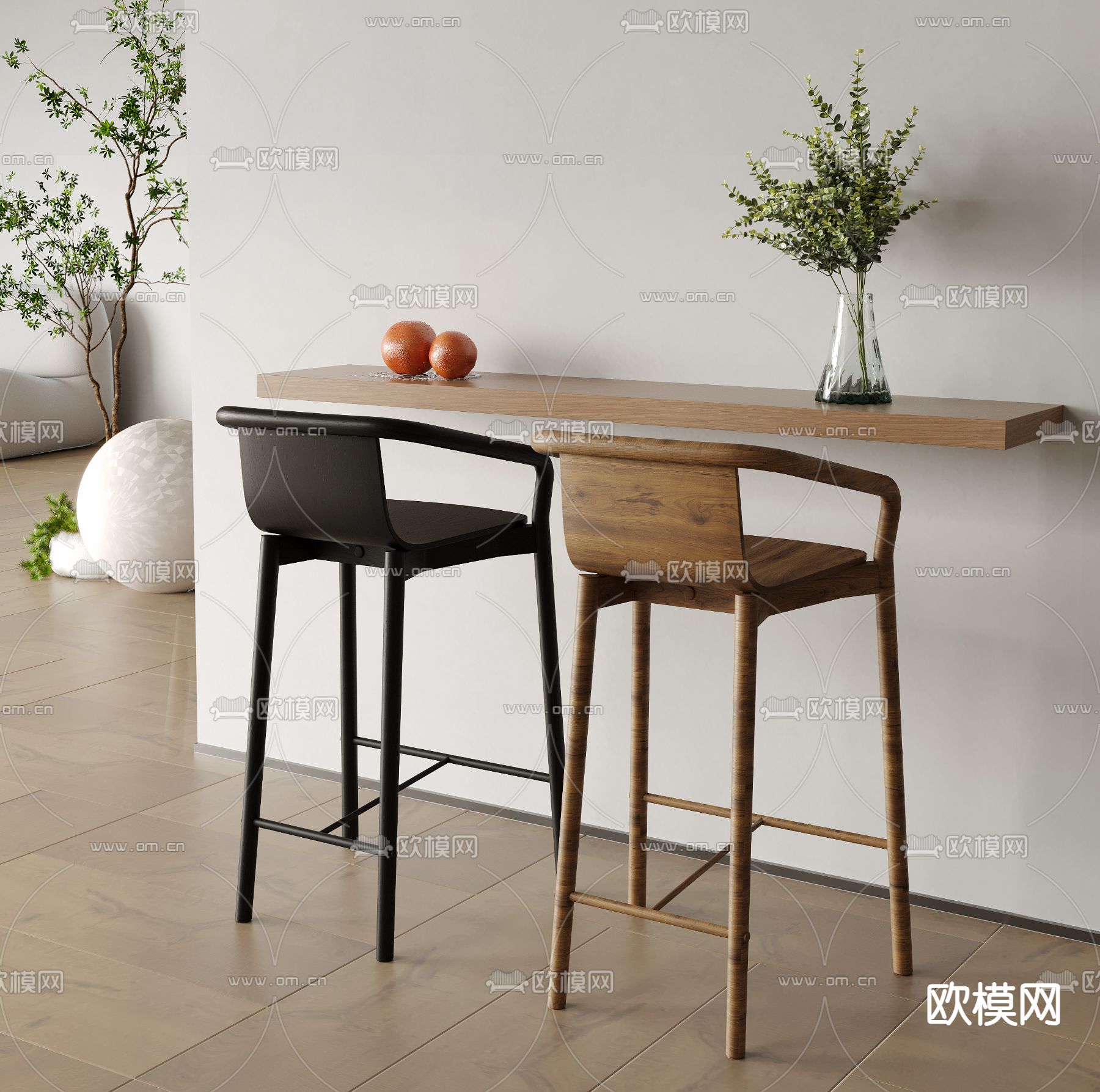 吧椅 吧凳 高脚凳3d模型下载