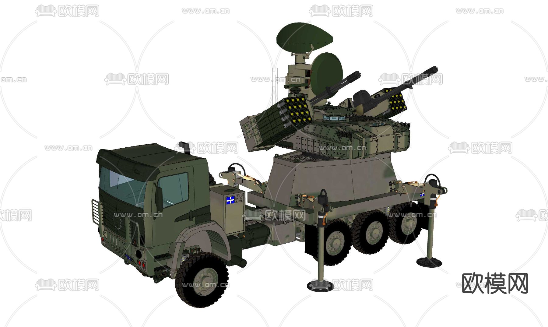 防空卡车su模型下载（渲染图4）