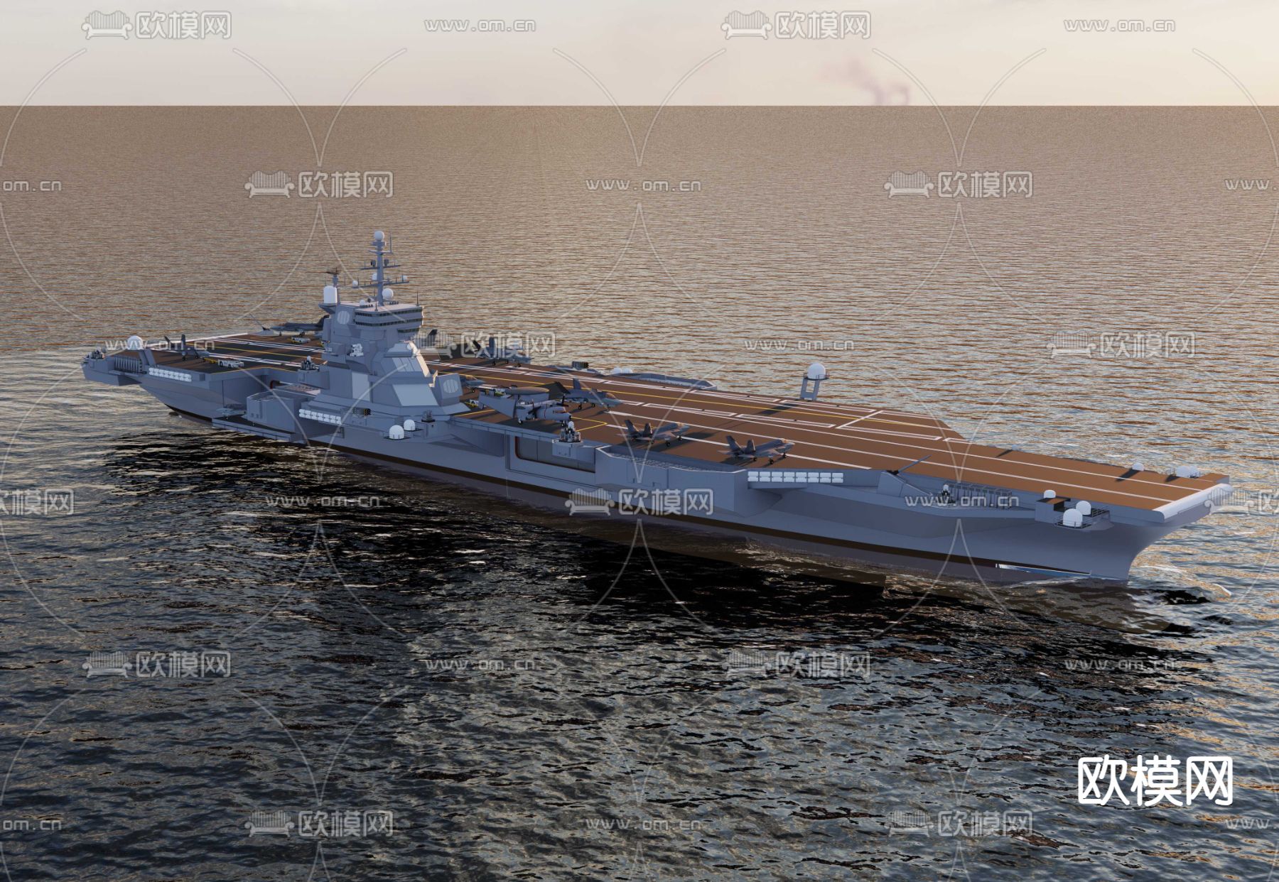 航空母舰su模型下载（渲染图2）