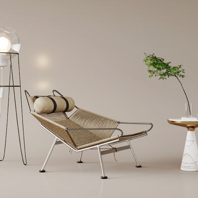  现代躺椅 休闲椅su模型 