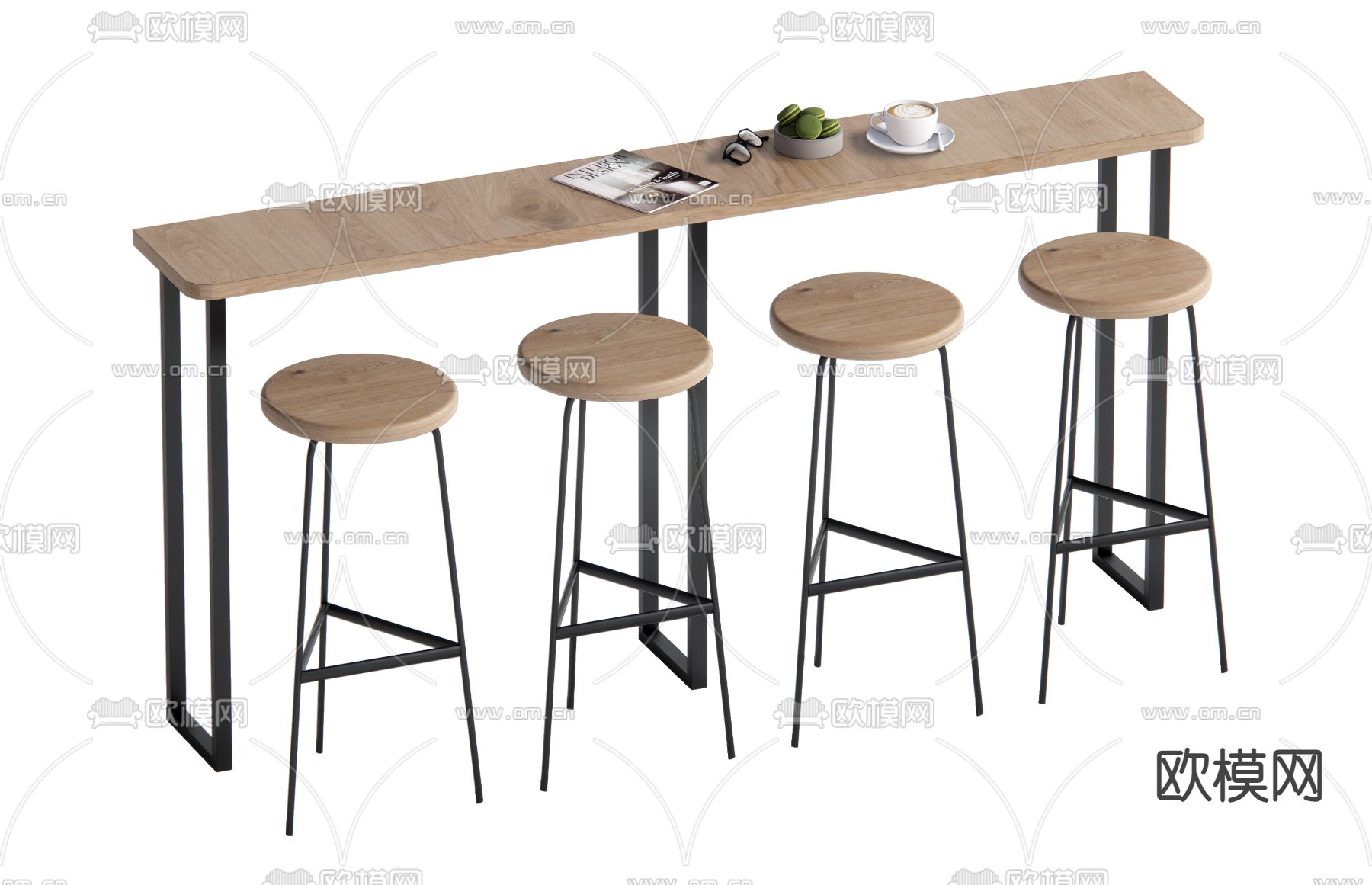 吧台凳 吧台椅 吧台su模型下载（渲染图1）