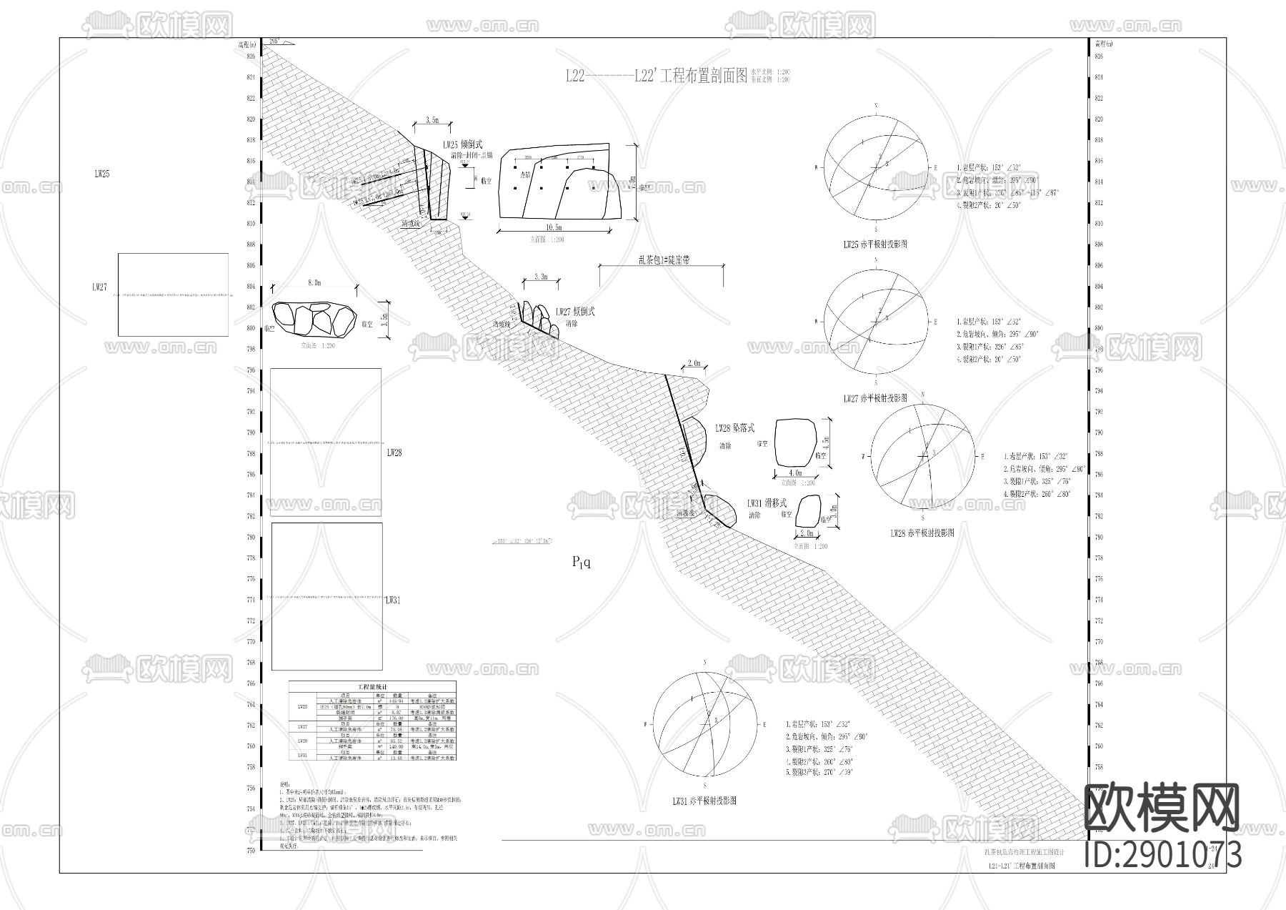 天元乡集镇地质灾害综合cad治理工程下载（渲染图4）