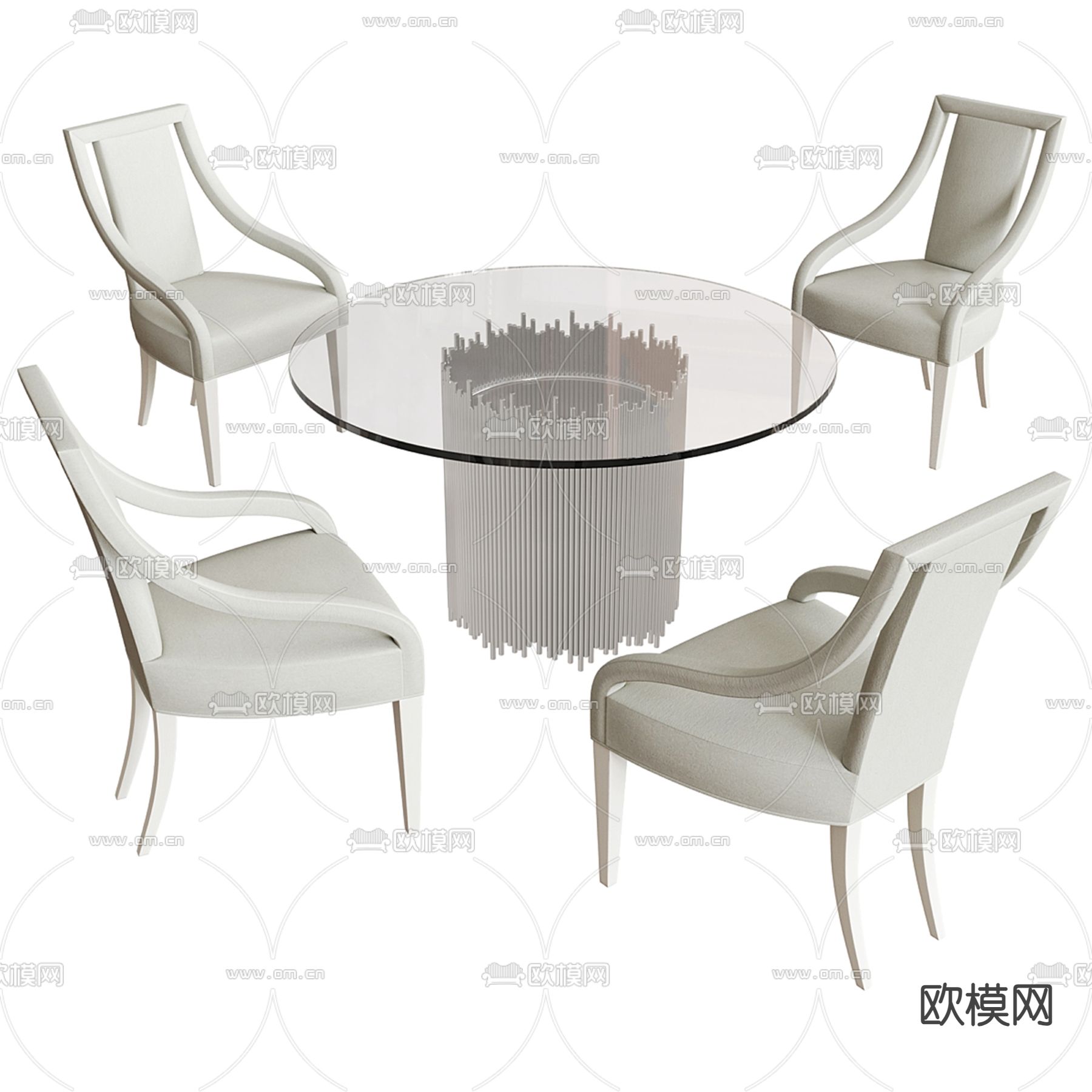 休闲桌椅 洽谈桌椅3d模型下载