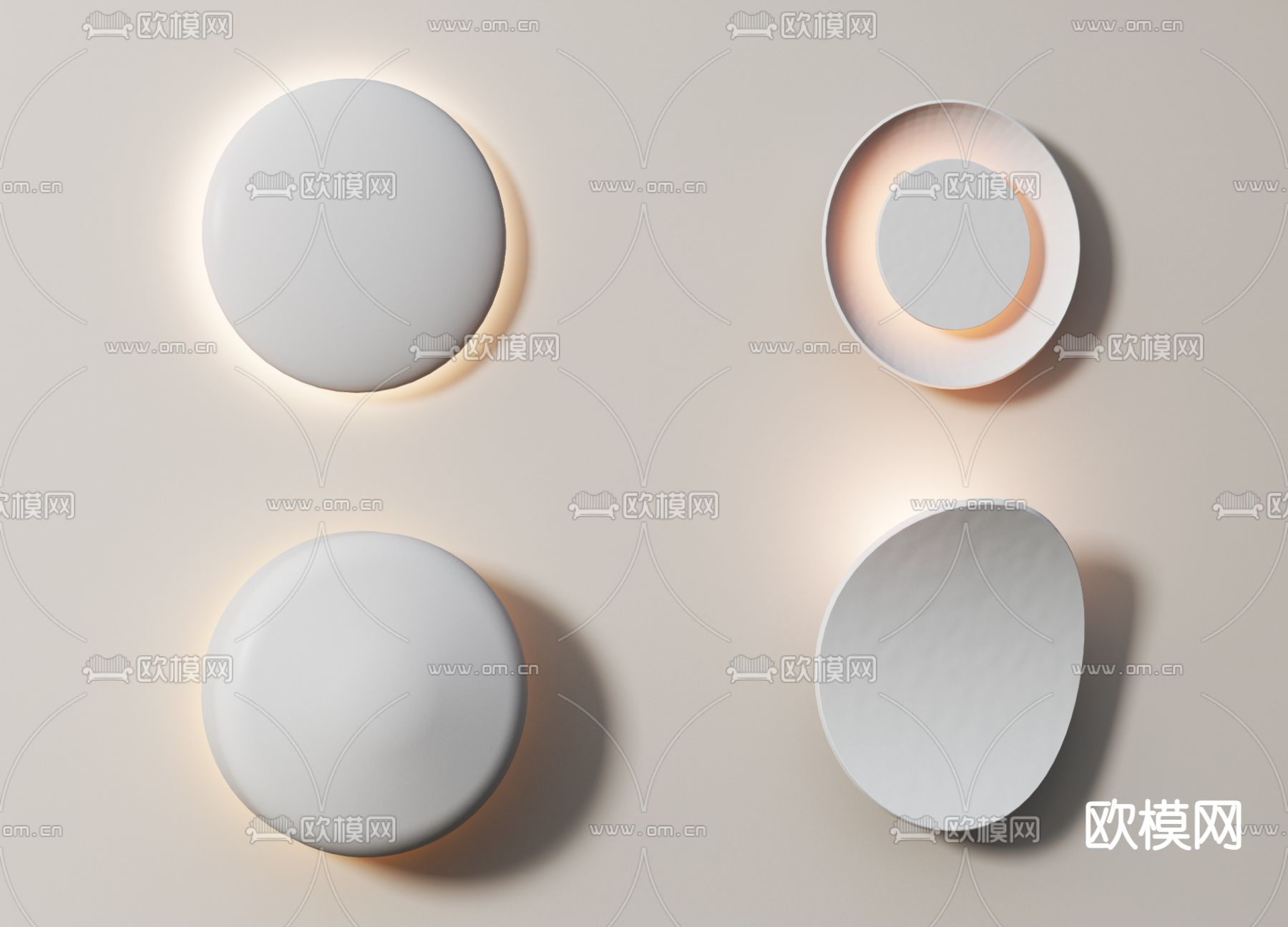 奶油风壁灯 墙灯3d模型下载