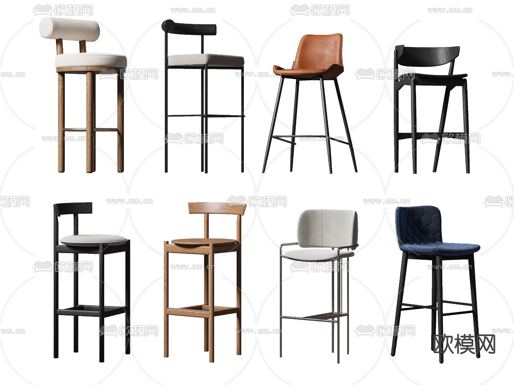 吧椅 吧凳 高脚凳3d模型下载
