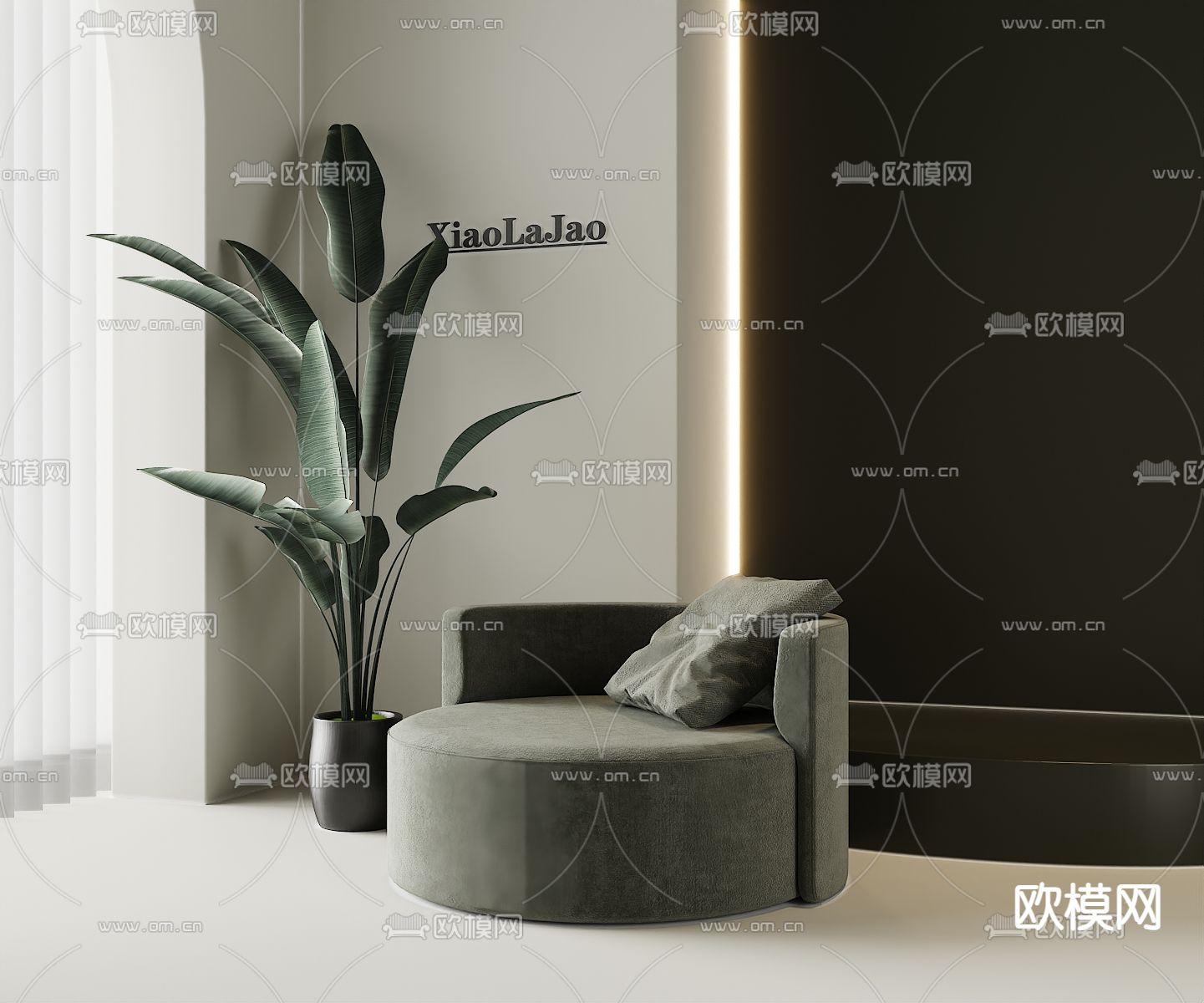 单人沙发3d模型下载