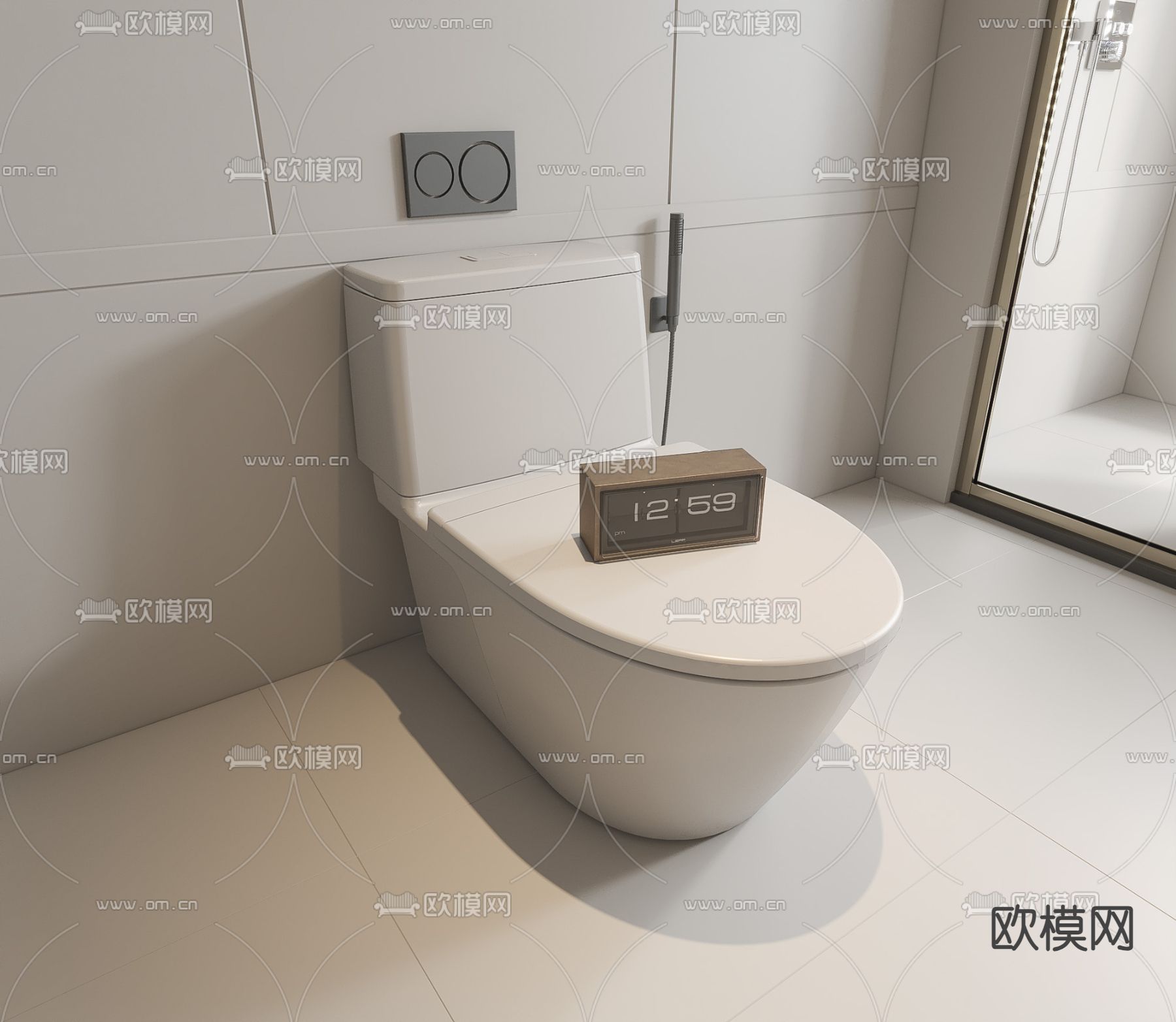 智能马桶 坐便器3d模型下载