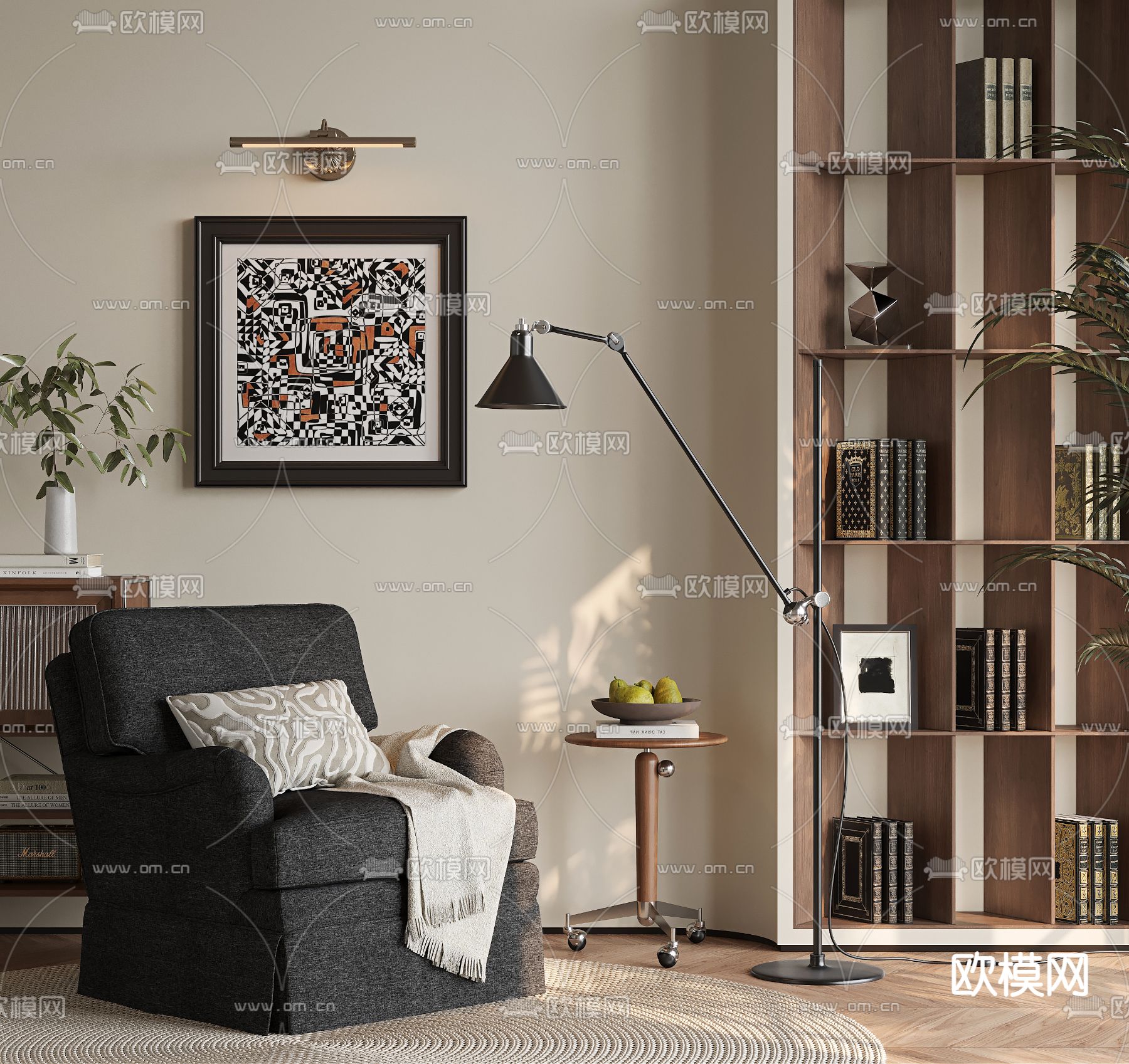 单人沙发 休闲沙发3d模型下载