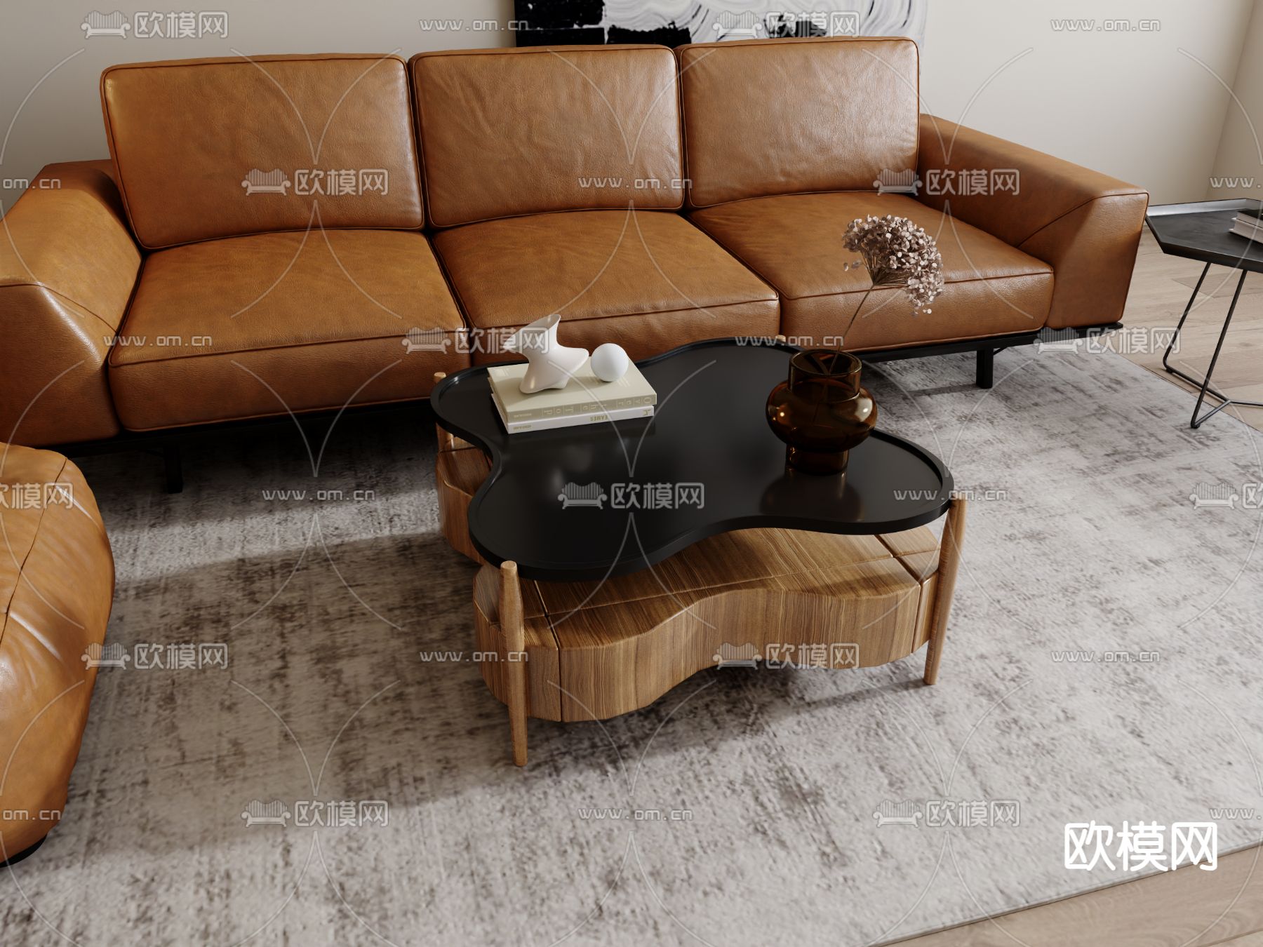 异形茶几3d模型下载