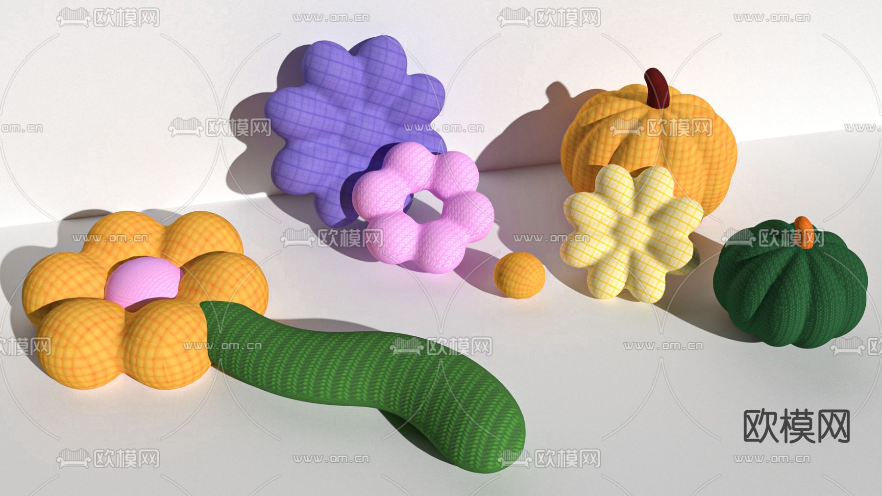 抱枕 软枕 坐垫 垫子 软垫3d模型下载