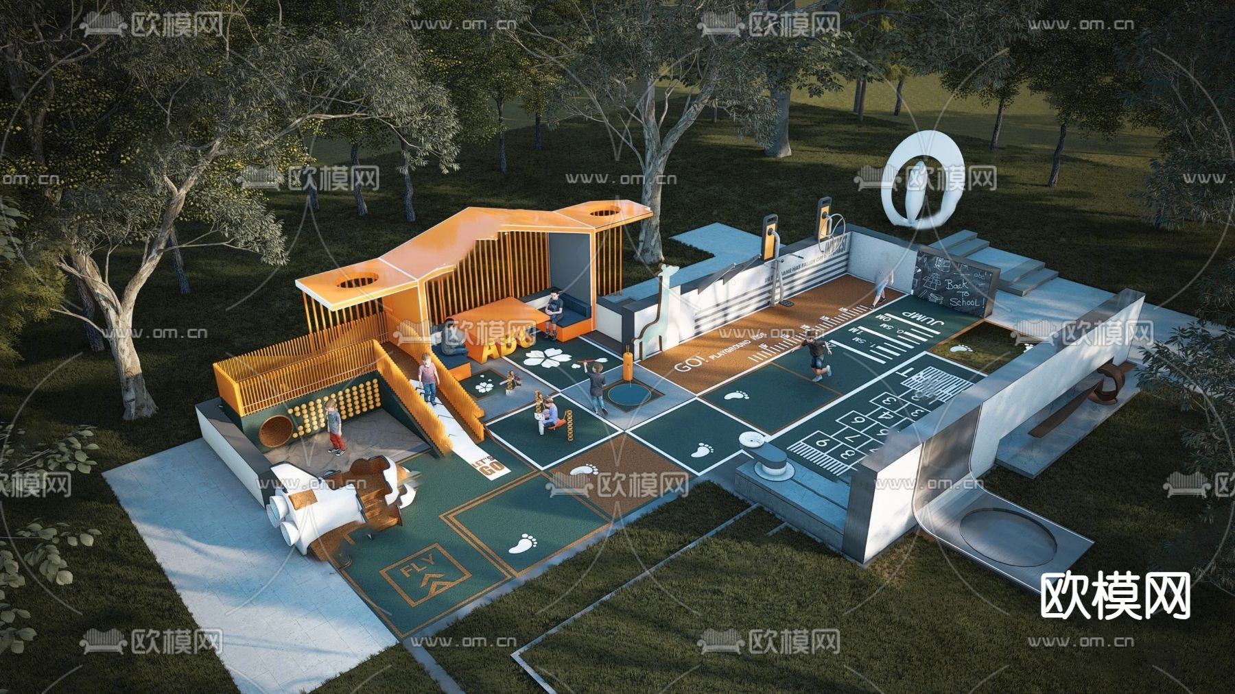 儿童公园 口袋公园免费3d模型下载