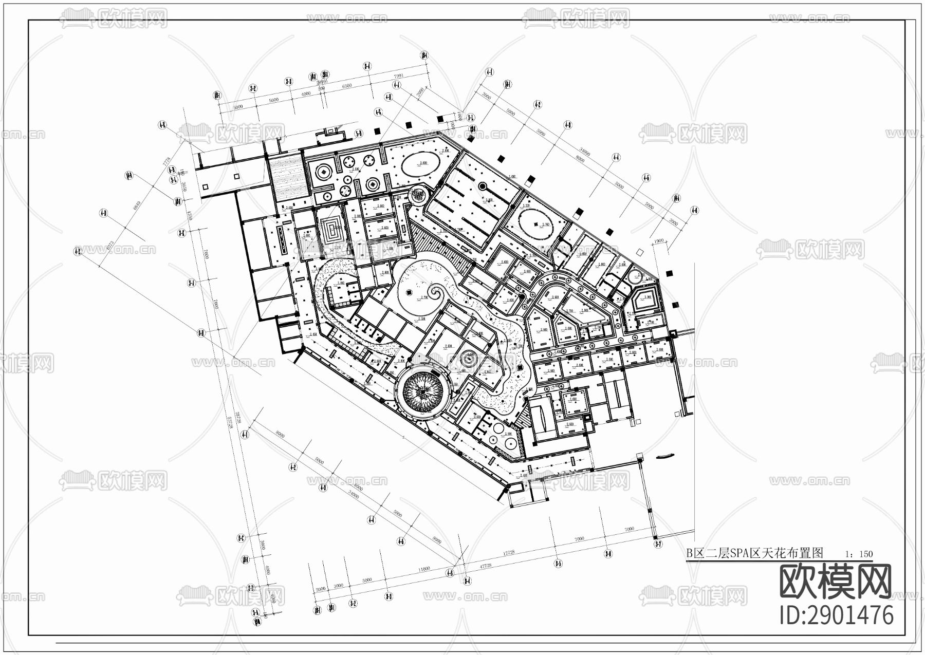 2000㎡酒店SPA节点大样图下载（渲染图2）