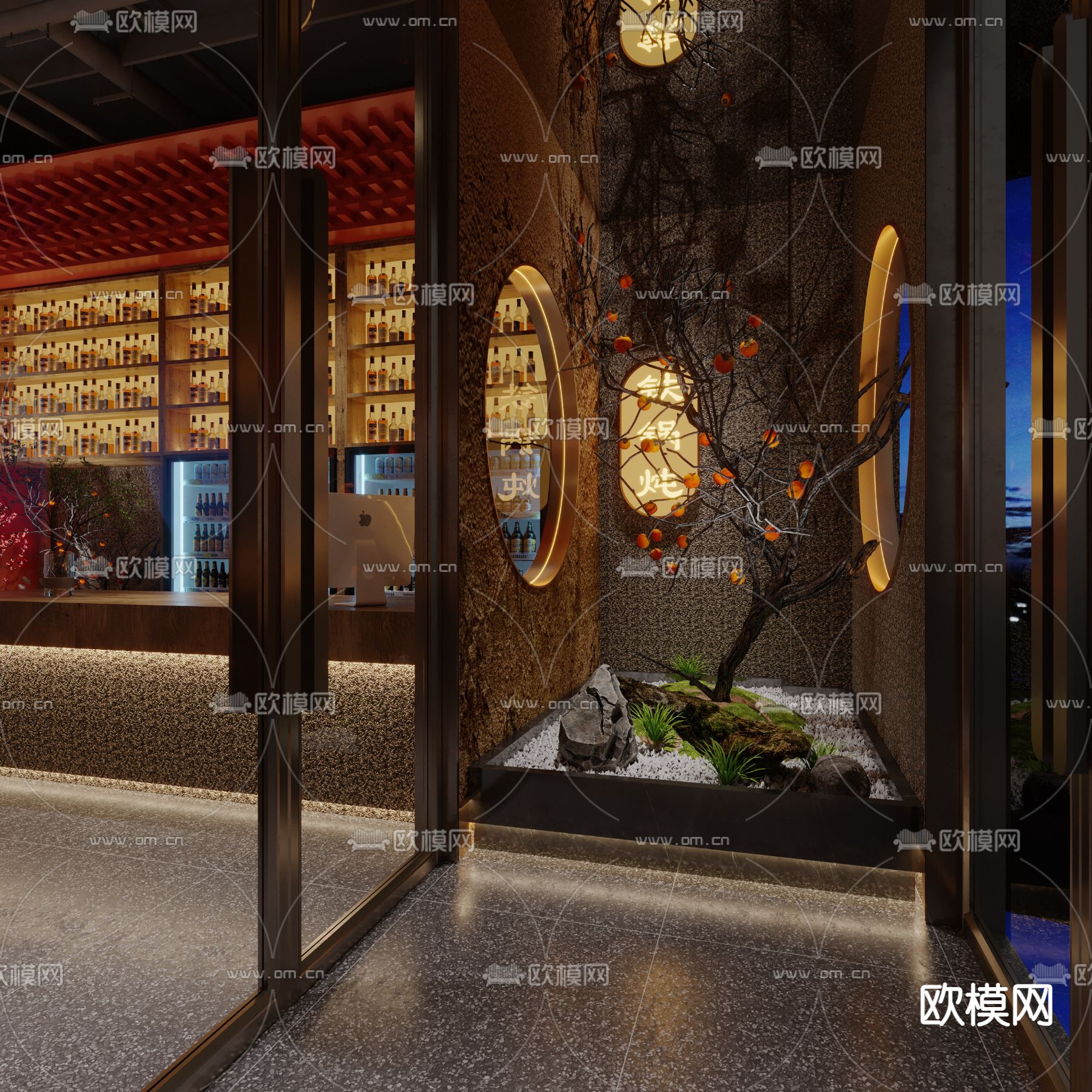 中餐厅 酒楼3d模型下载（渲染图10）