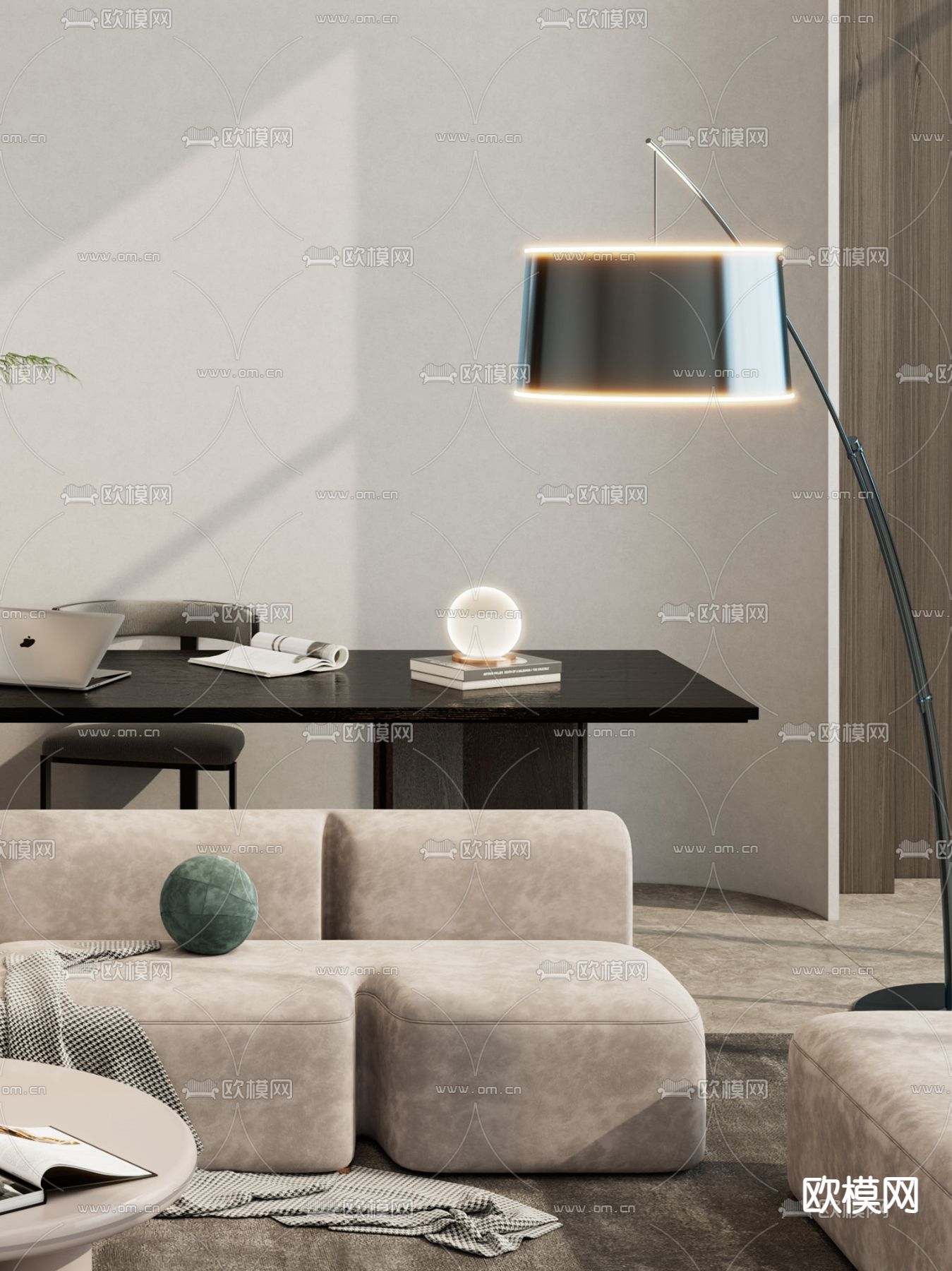 别墅客厅 别墅大堂3d模型下载（渲染图2）