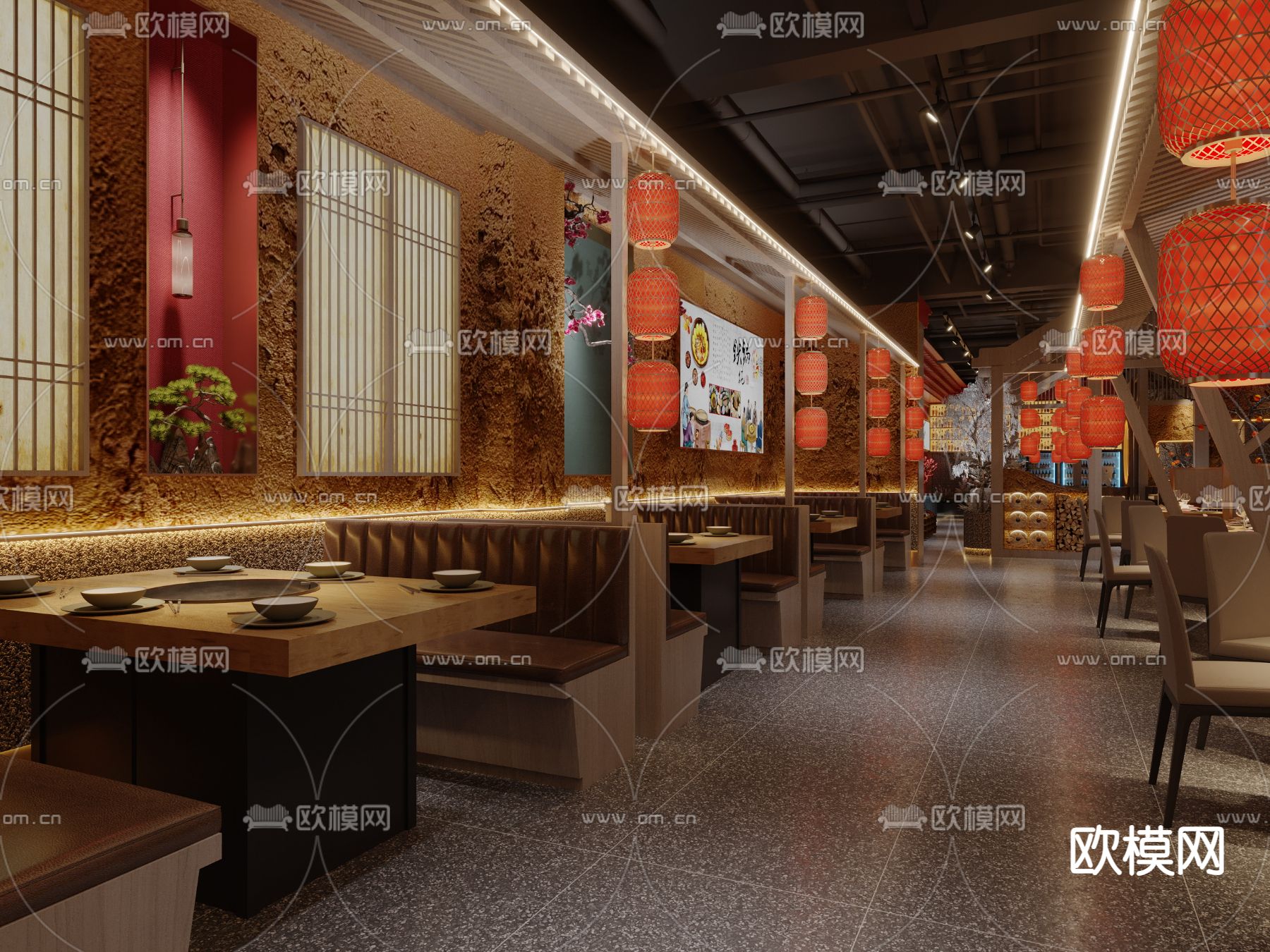 中餐厅 酒楼3d模型下载（渲染图8）