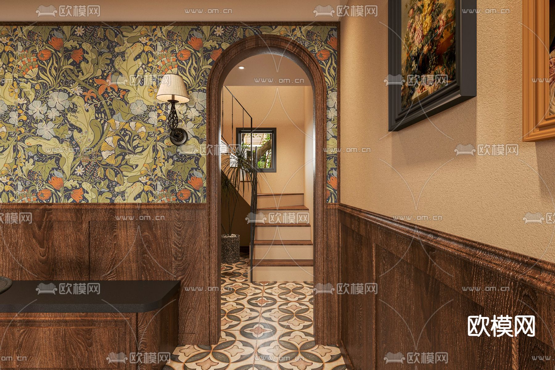 美式面包店 烘焙店 蛋糕店3d模型下载（渲染图3）