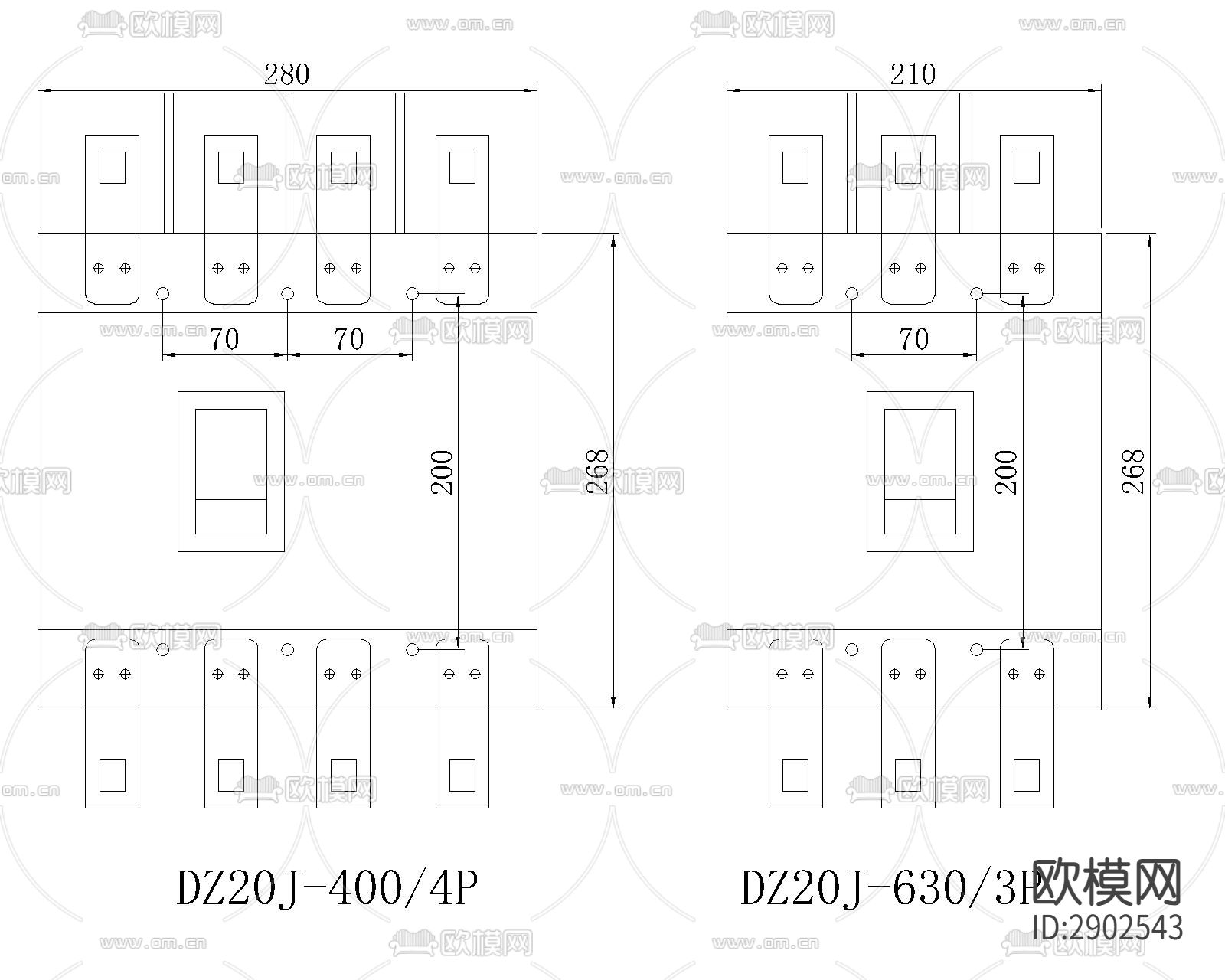 电气图块CAD施工图下载（渲染图5）