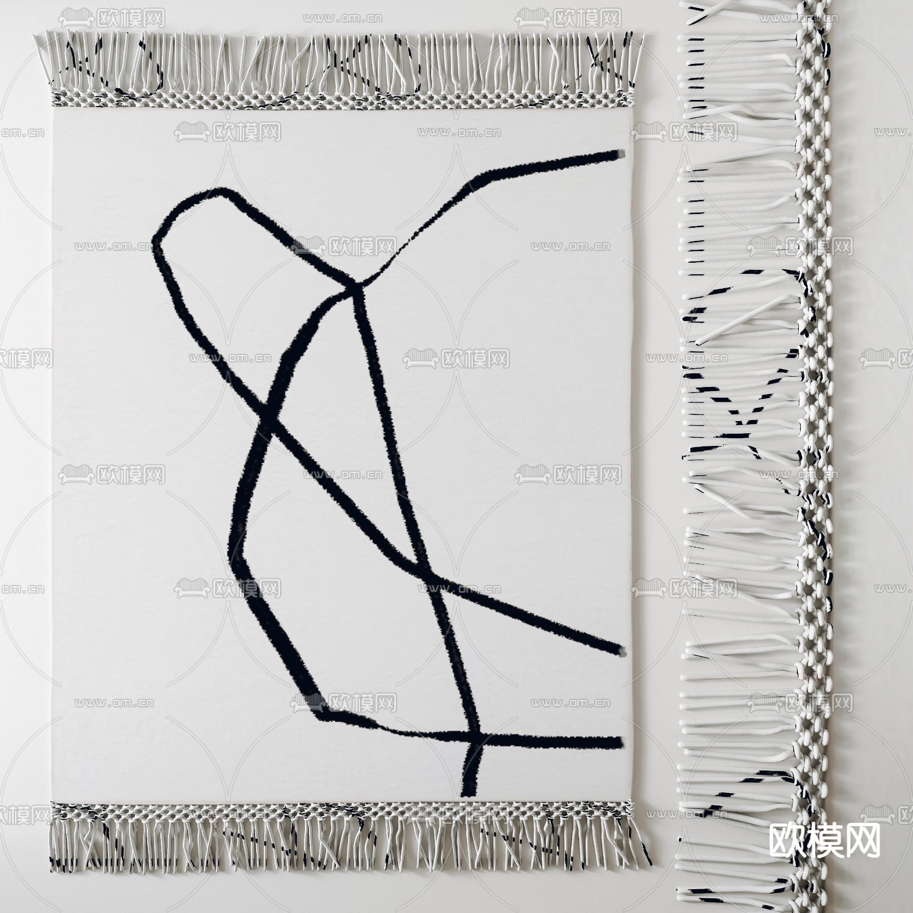 现代地毯3d模型下载