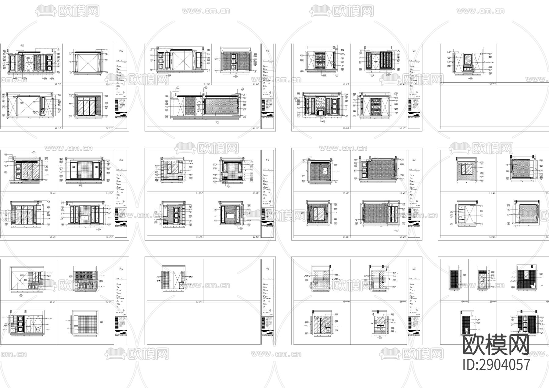 洛可可大户型CAD施工图下载（渲染图7）