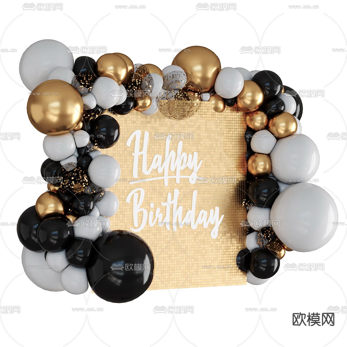 庆典气球 婚礼装饰3d模型下载（渲染图2）