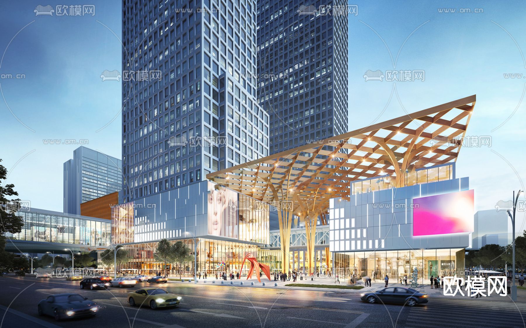 商业综合体3d模型下载