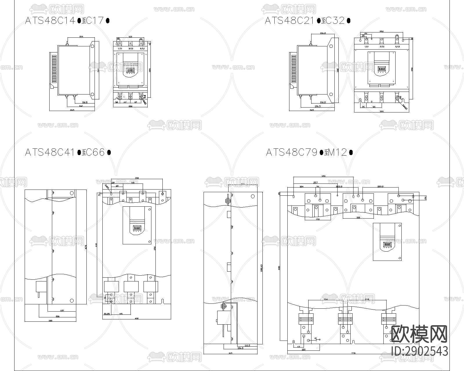 电气图块CAD施工图下载（渲染图4）