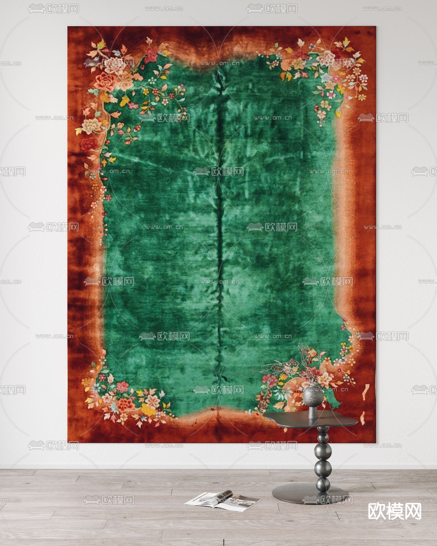 新中式地毯3d模型下载