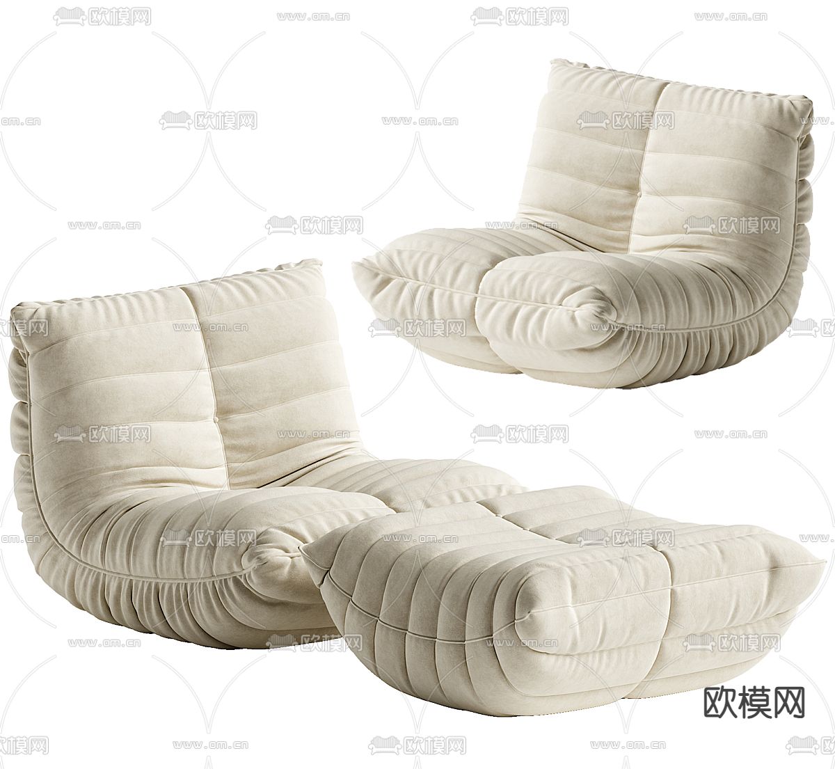 懒人沙发 毛毛虫沙发su模型