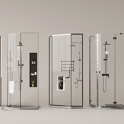  淋浴间 冲凉房 淋浴房su模型 