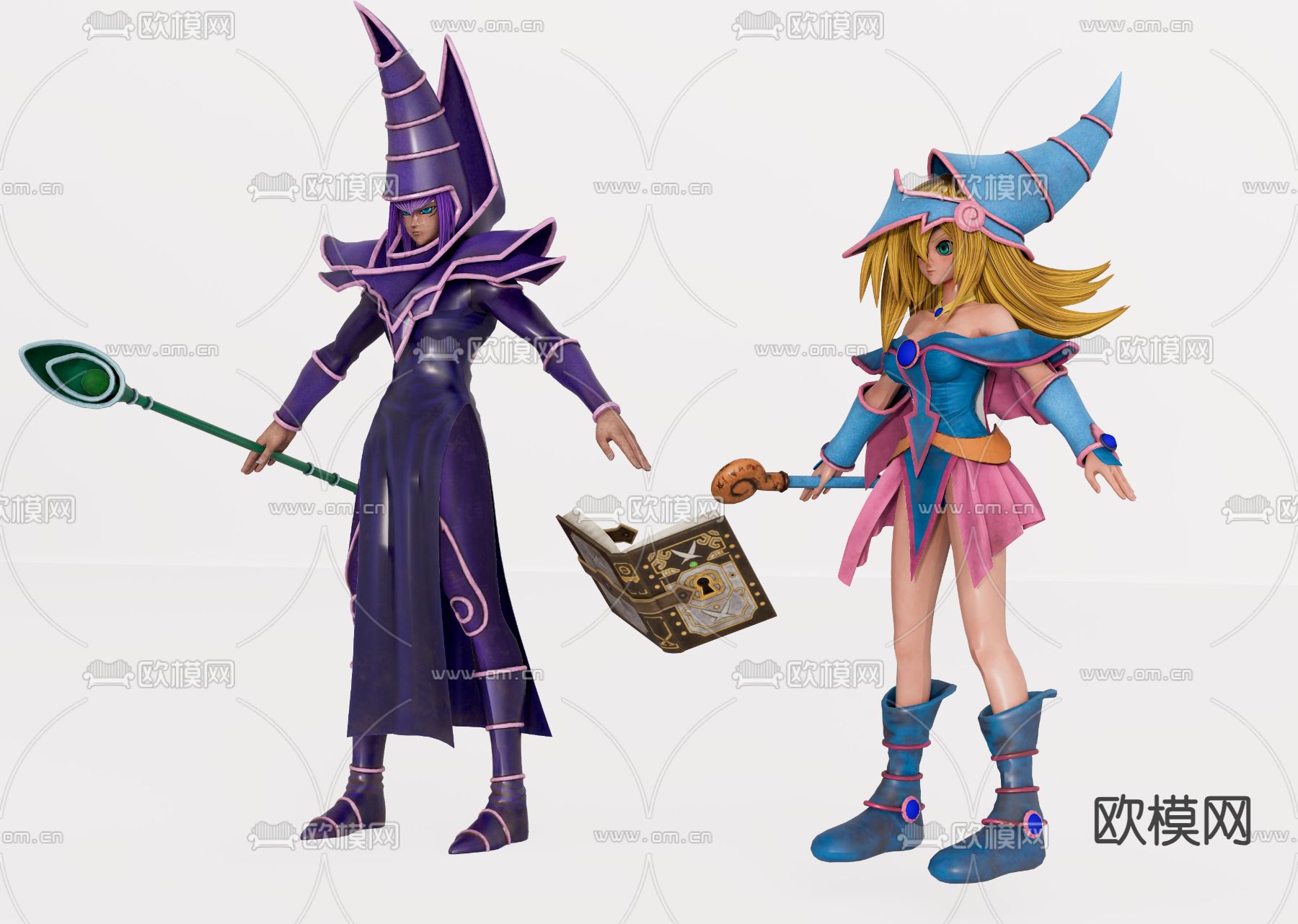 游戏王潮玩 动漫手办su模型下载（渲染图2）