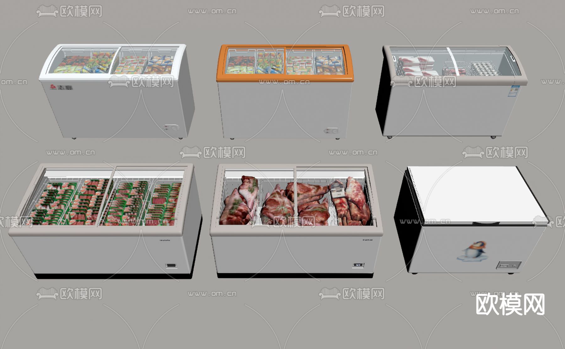 冰箱冰柜su模型下载（渲染图2）