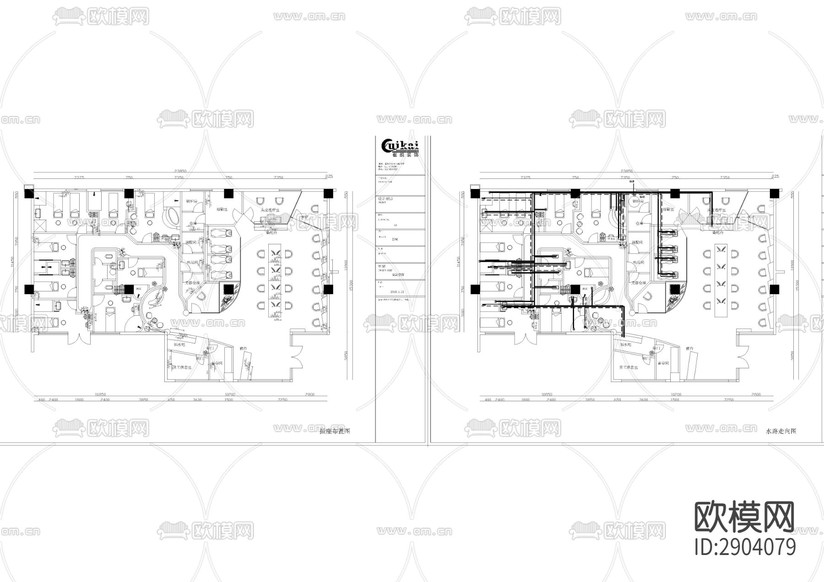 浦東滬南路美容美發(fā)店cad施工圖下載(渲染圖2)
