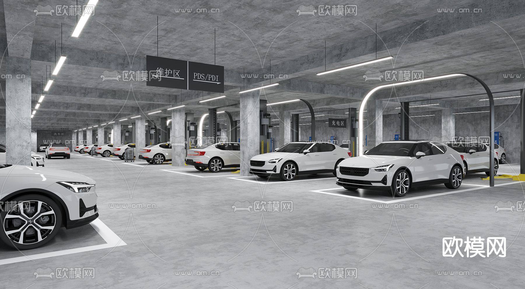 汽修店 维护区3d模型下载