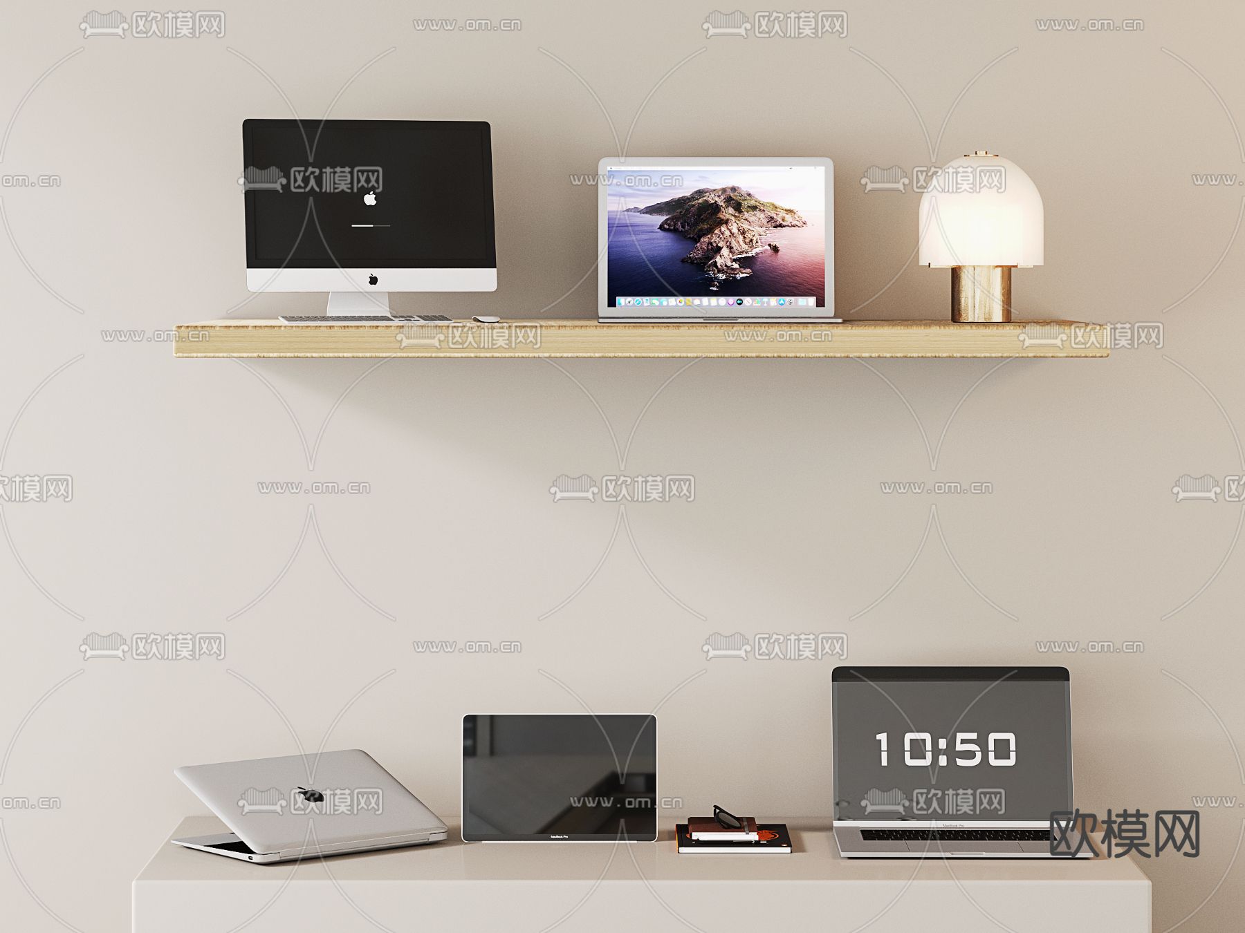 笔记本电脑 手提电脑su模型下载（渲染图1）