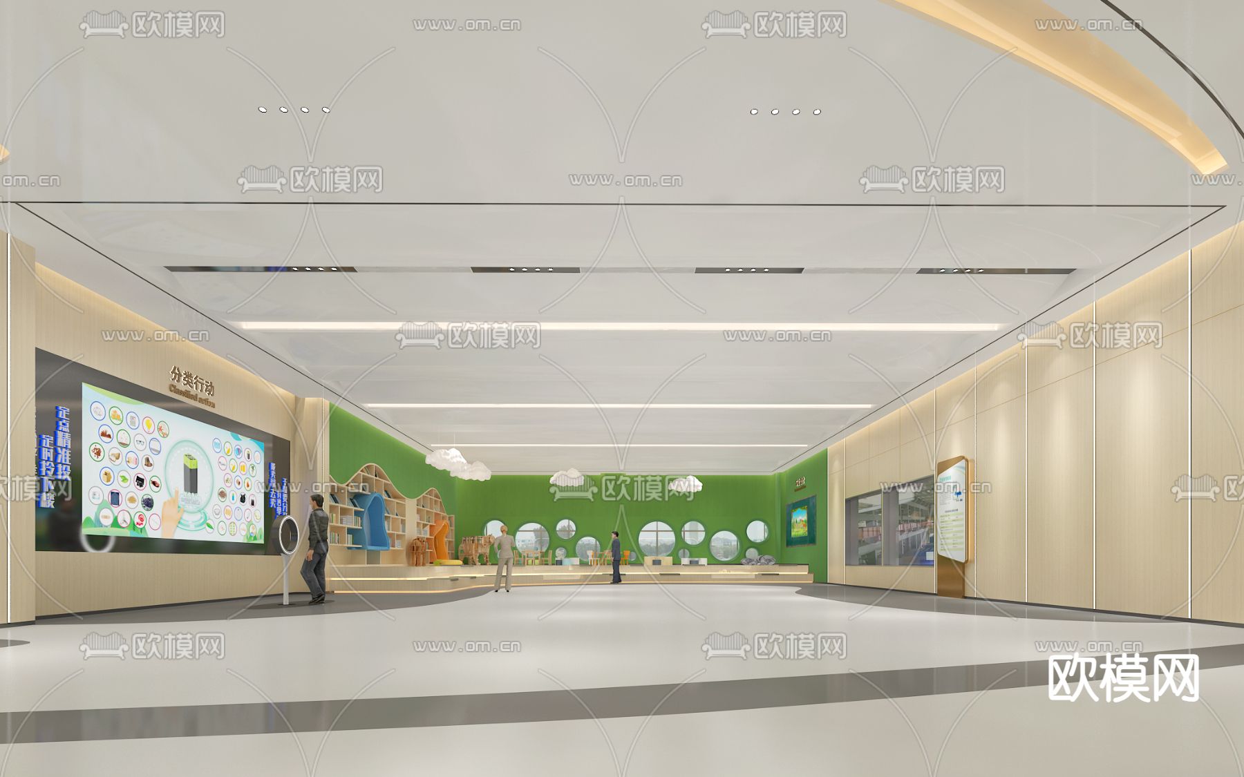 绿色环保展厅su模型下载（渲染图3）