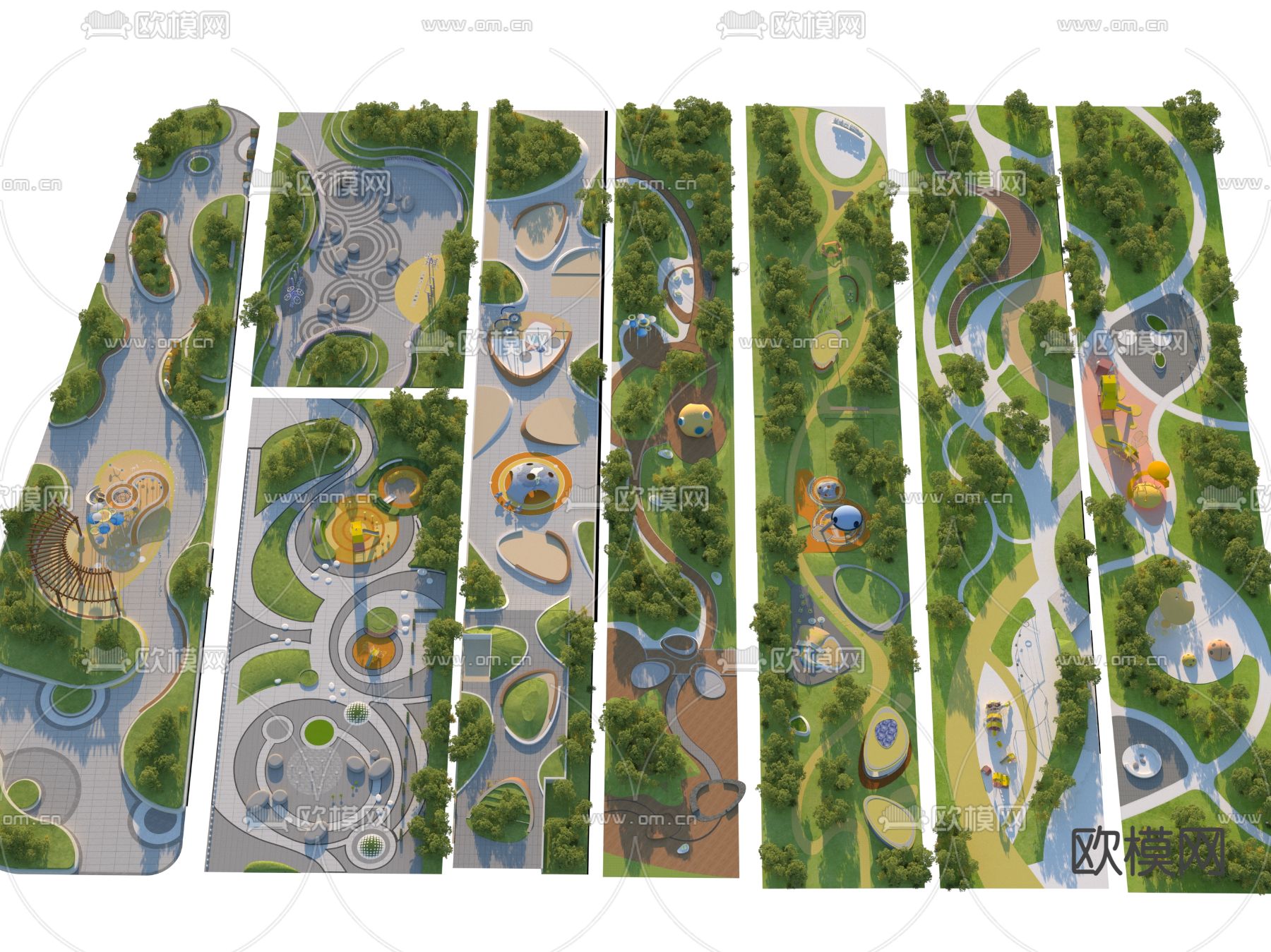 口袋公园 儿童游乐场3d模型下载