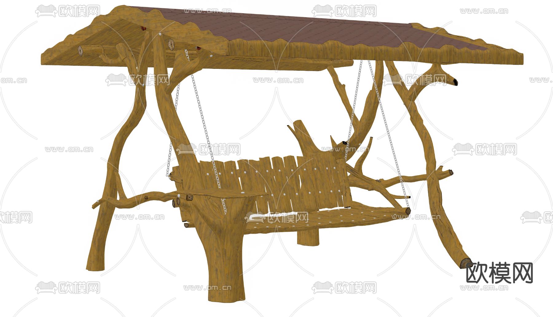 吊椅 秋千椅su模型下载（渲染图2）