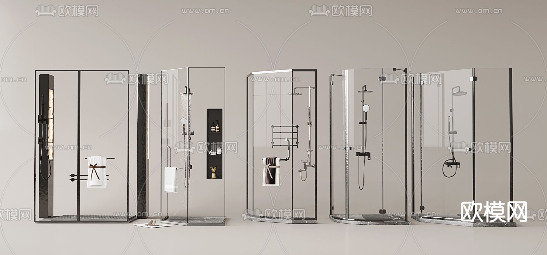 淋浴间 冲凉房 淋浴房su模型下载（渲染图1）
