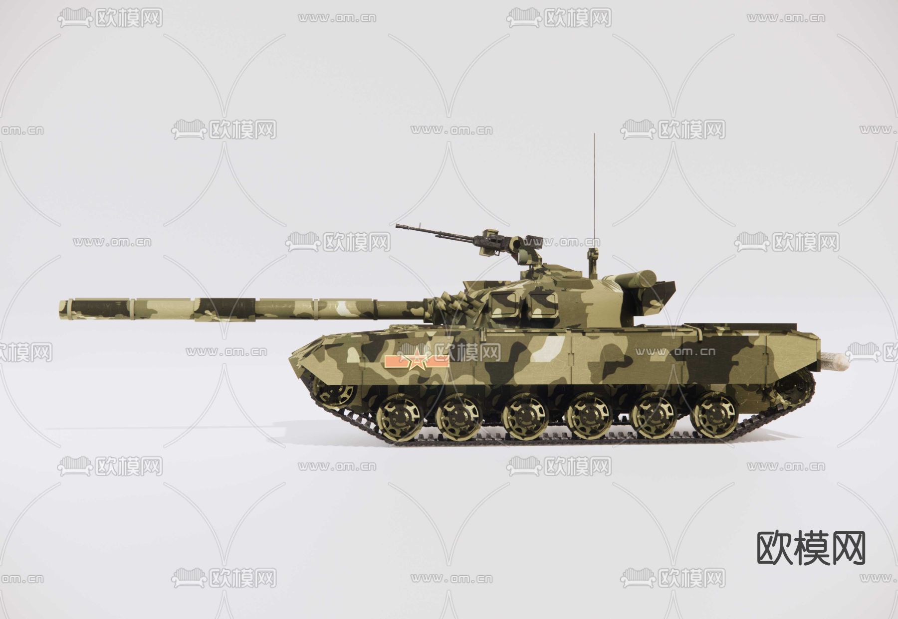 主战坦克su模型下载（渲染图1）