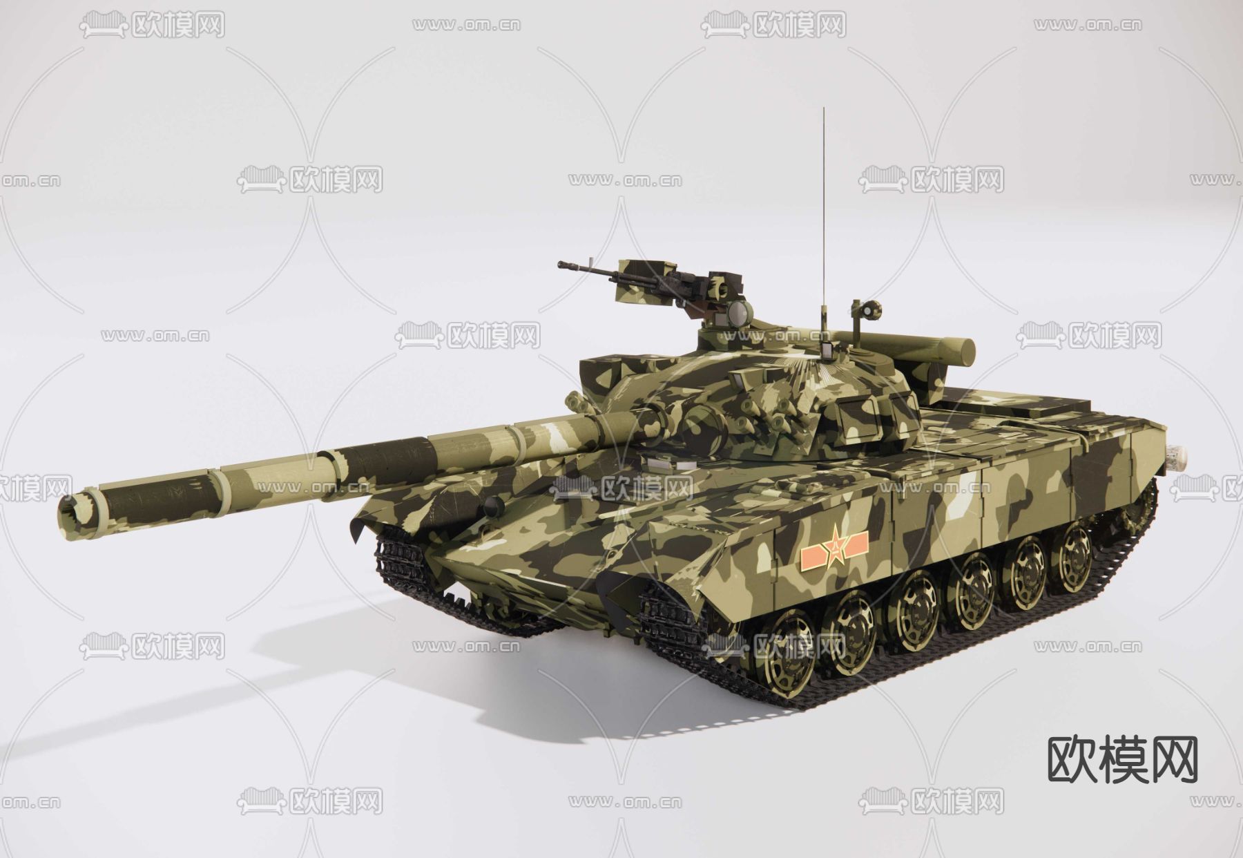 主战坦克su模型下载（渲染图2）