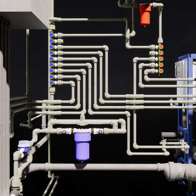  热水器 电锅炉 地热分水器su模型 