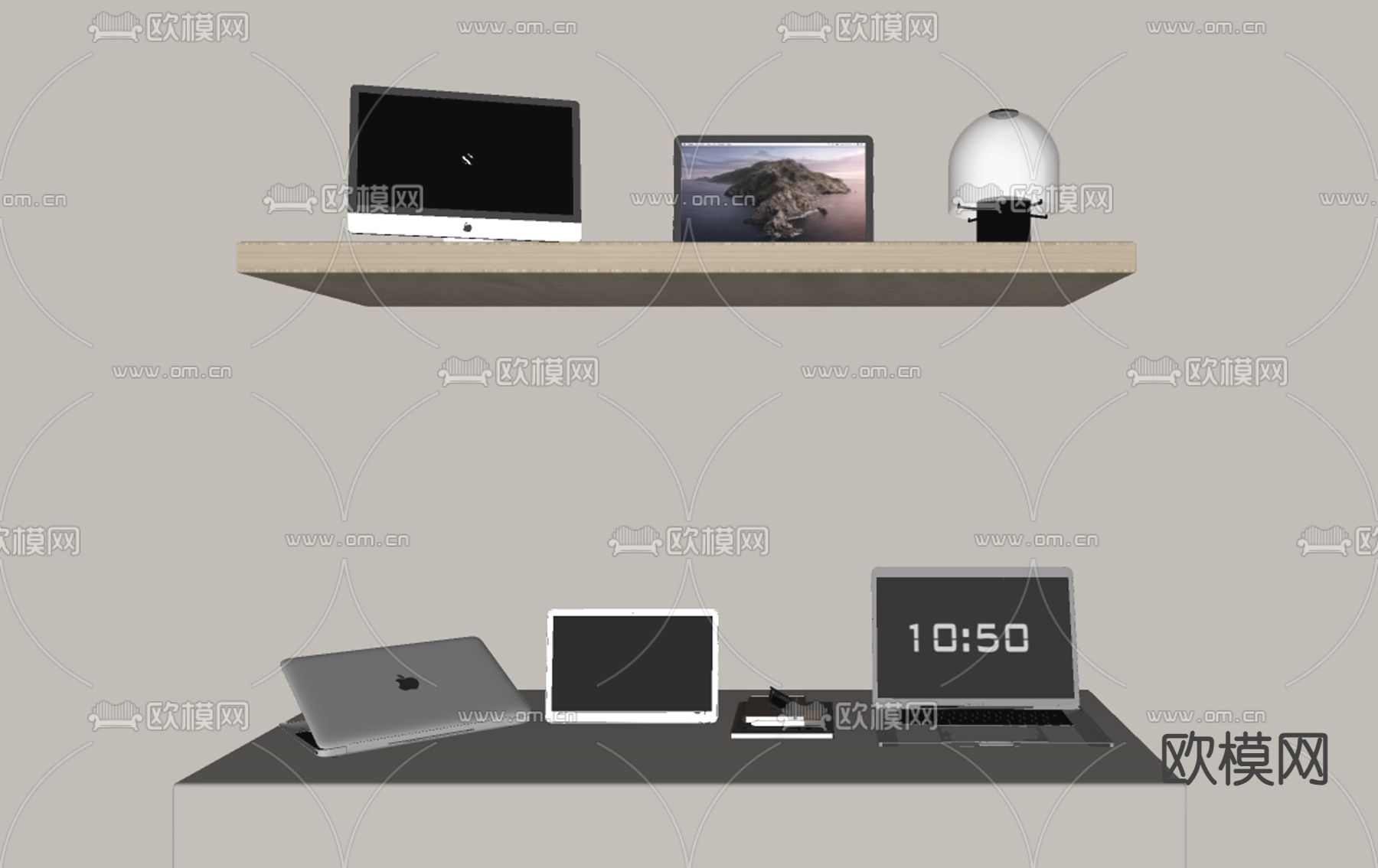 笔记本电脑 手提电脑su模型下载（渲染图2）