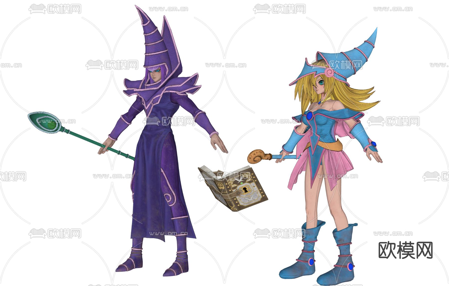 游戏王潮玩 动漫手办su模型下载（渲染图1）