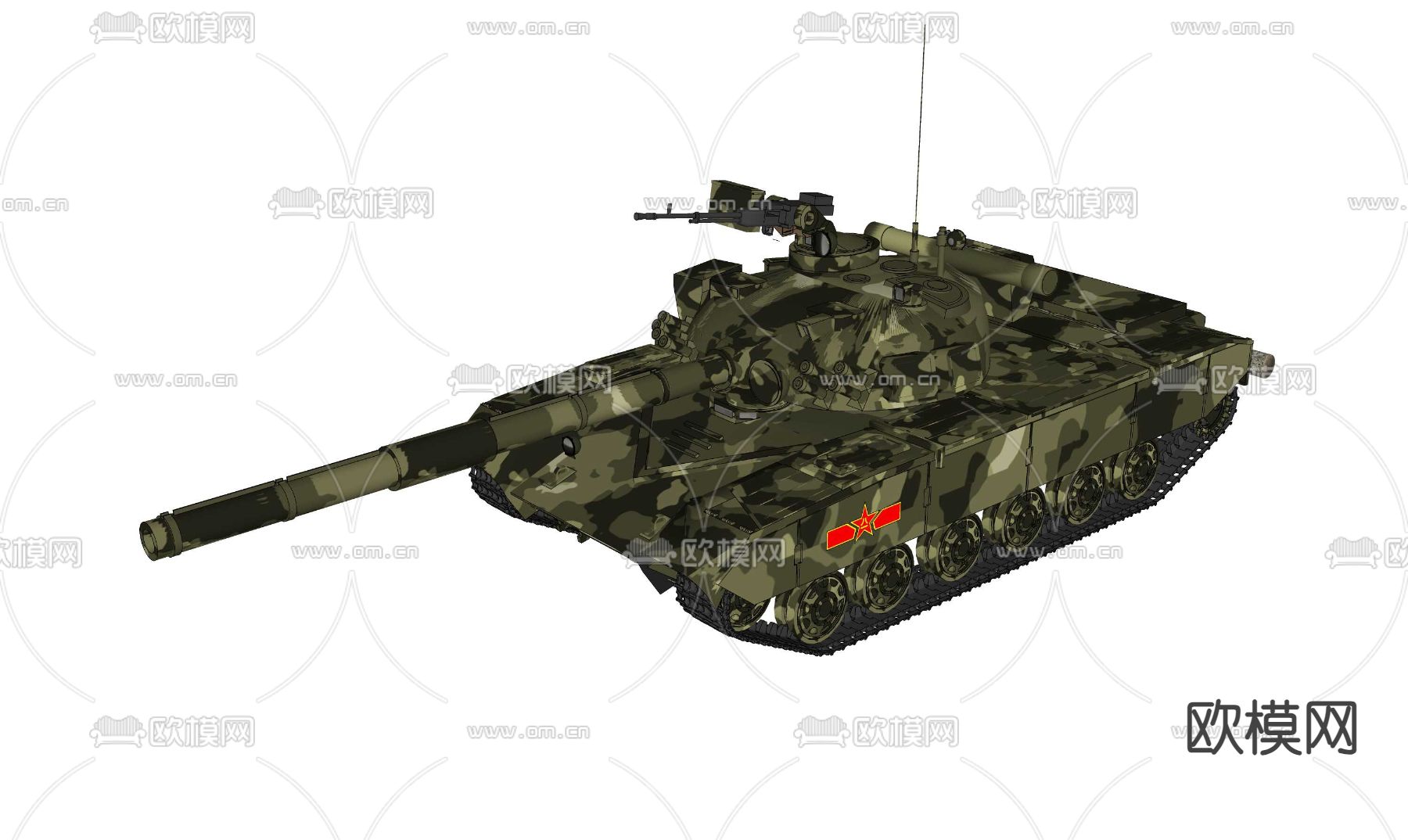 主战坦克su模型下载（渲染图4）