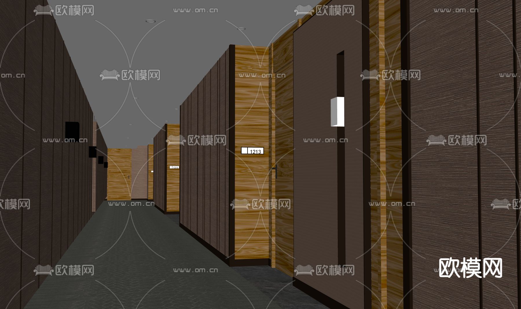 酒店走道 过道su模型下载（渲染图1）