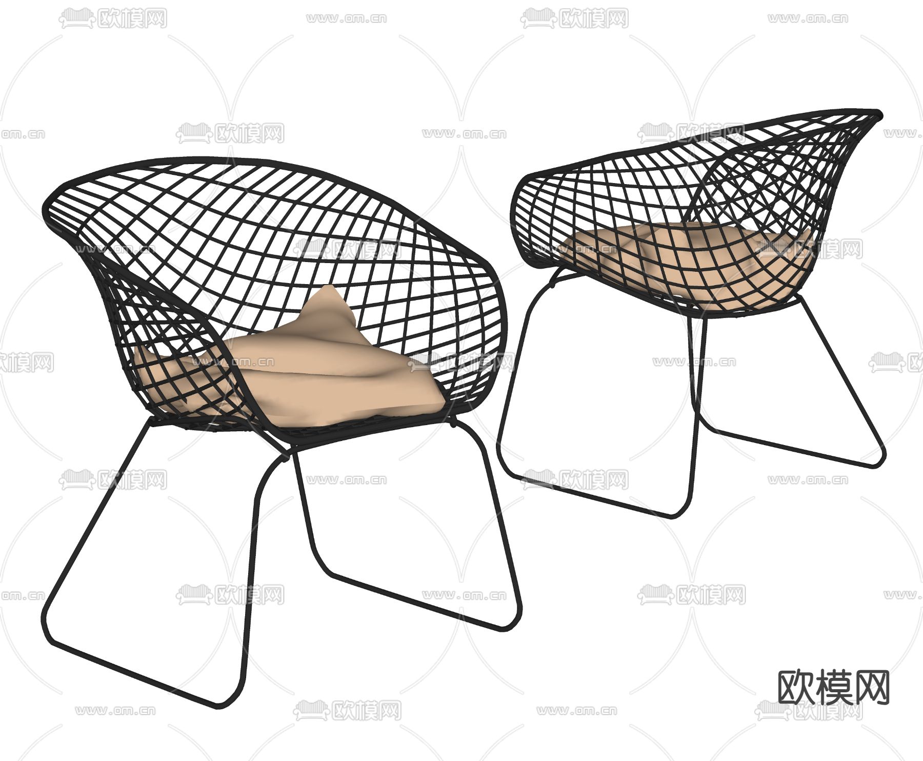 休闲椅 单椅su模型