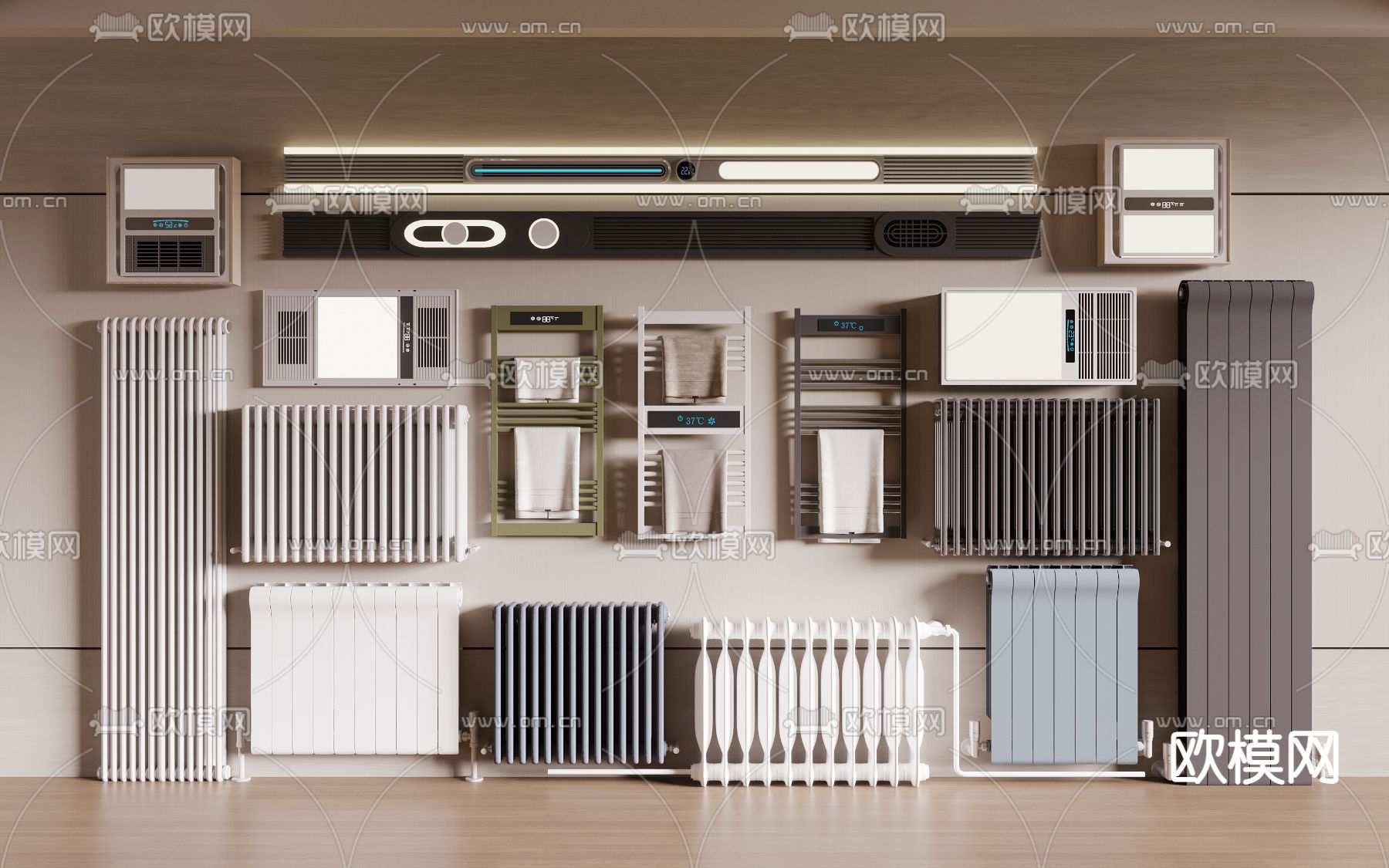 暖气片 取暖器 散热片3d模型下载